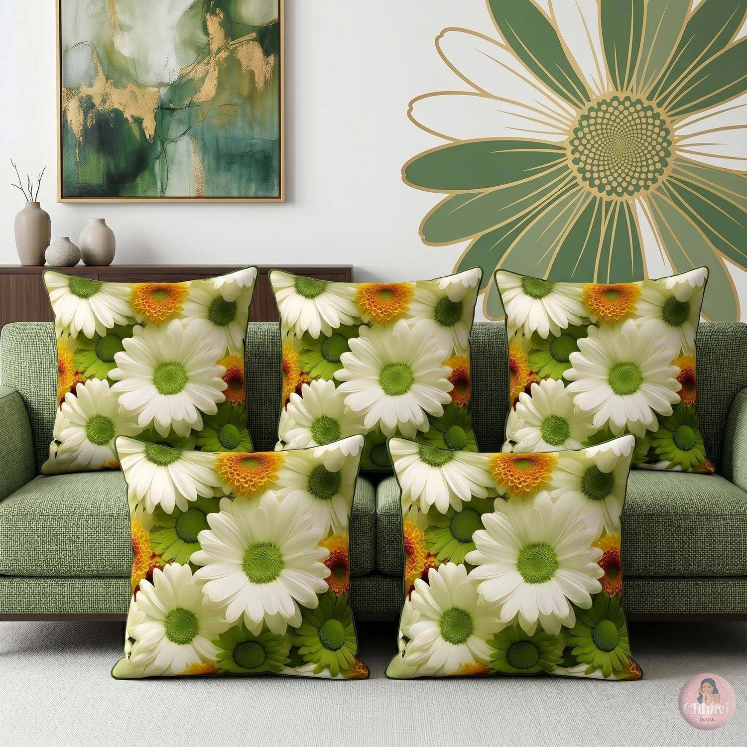 CHHAVI INDIA Microfiber Cushions Cover