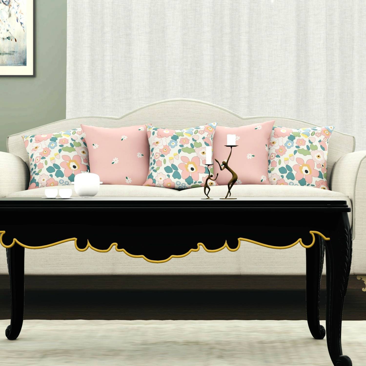 CHHAVI INDIA Microfiber Cushions Cover