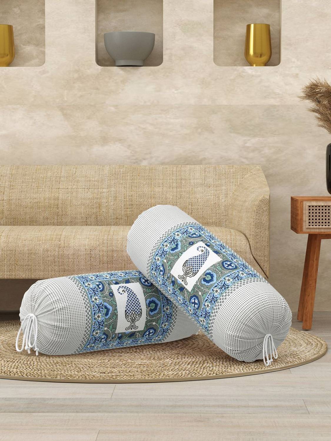 Blocks Of India Cotton Bolsters Cover