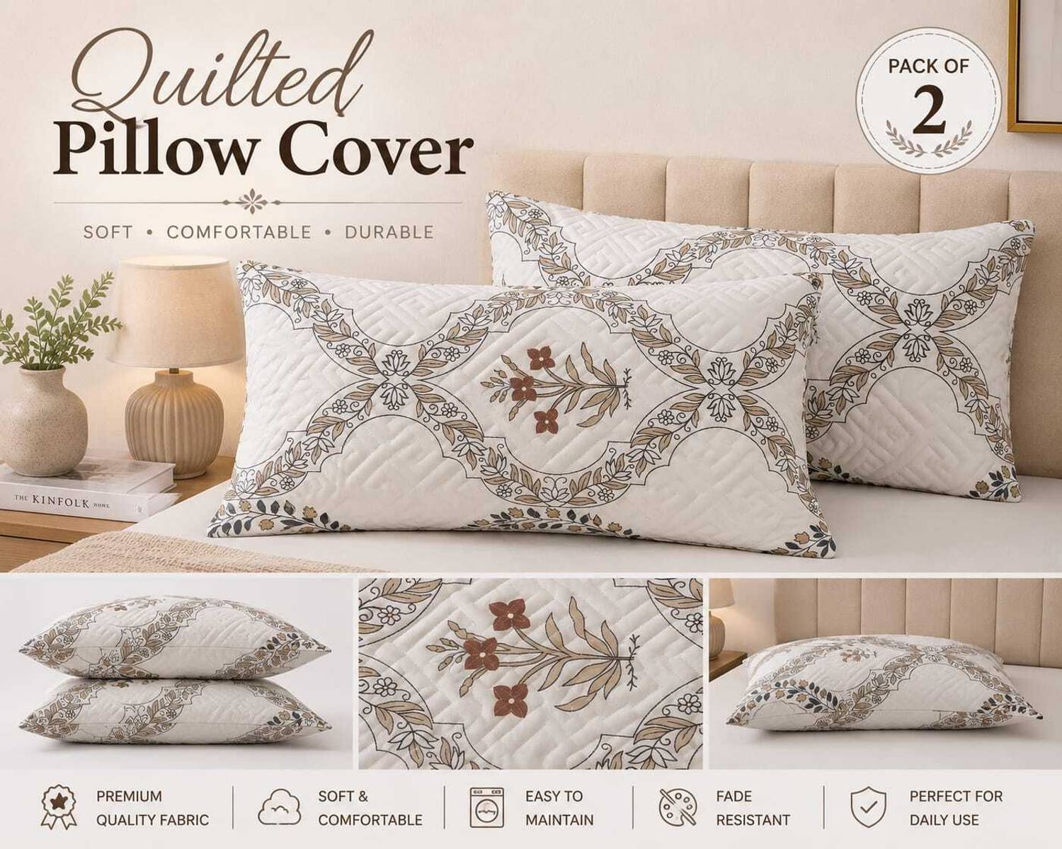 ALPHA HOME Microfiber Pillows Cover