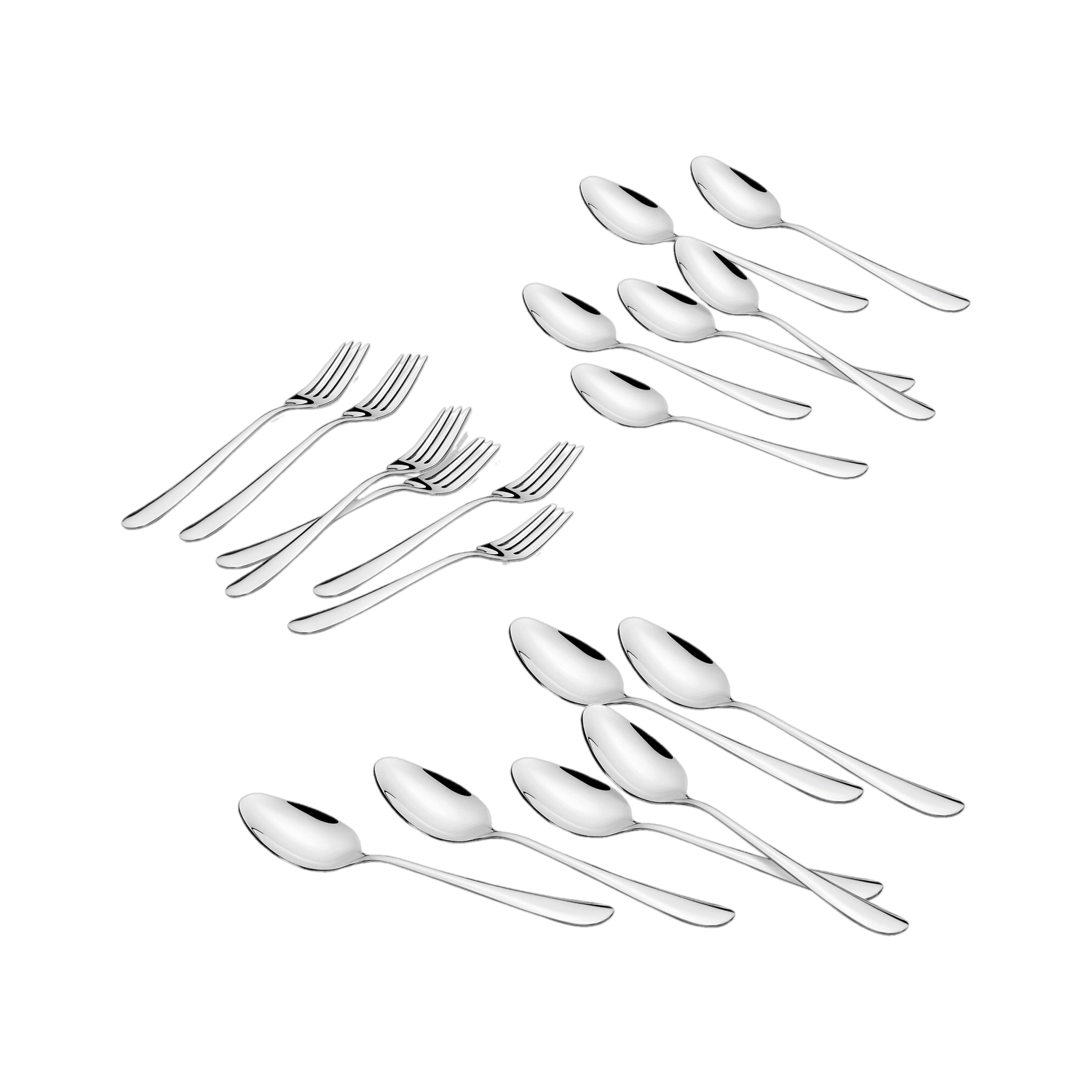 Image of Classic Essentials Regency Cutlery Set of 18 Stainless Steel Cutlery Set Stainless Steel Cutlery Set (Pack of 18)