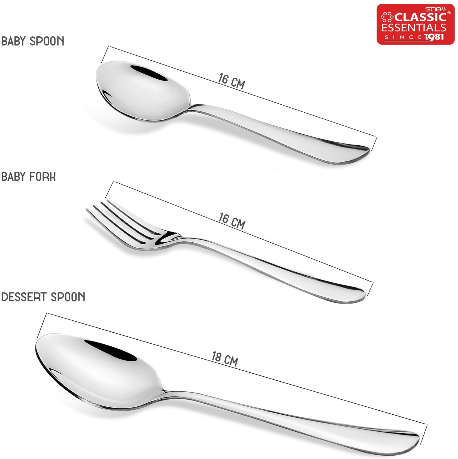 Image of Classic Essentials Regency Cutlery Set of 18 Stainless Steel Cutlery Set Stainless Steel Cutlery Set (Pack of 18)