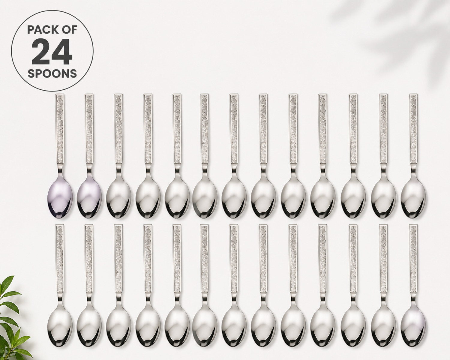 Image of cerinox Steel spoons1-24 pccs Stainless Steel Cutlery Set
