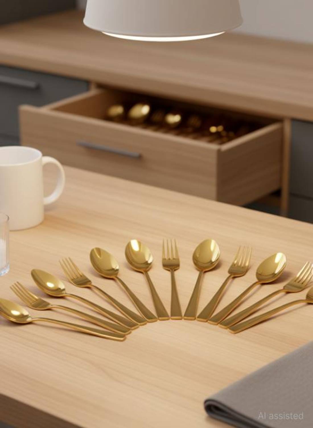 maadadhimati FANCY SPOON & FORK SET Stainless Steel Cutlery Set