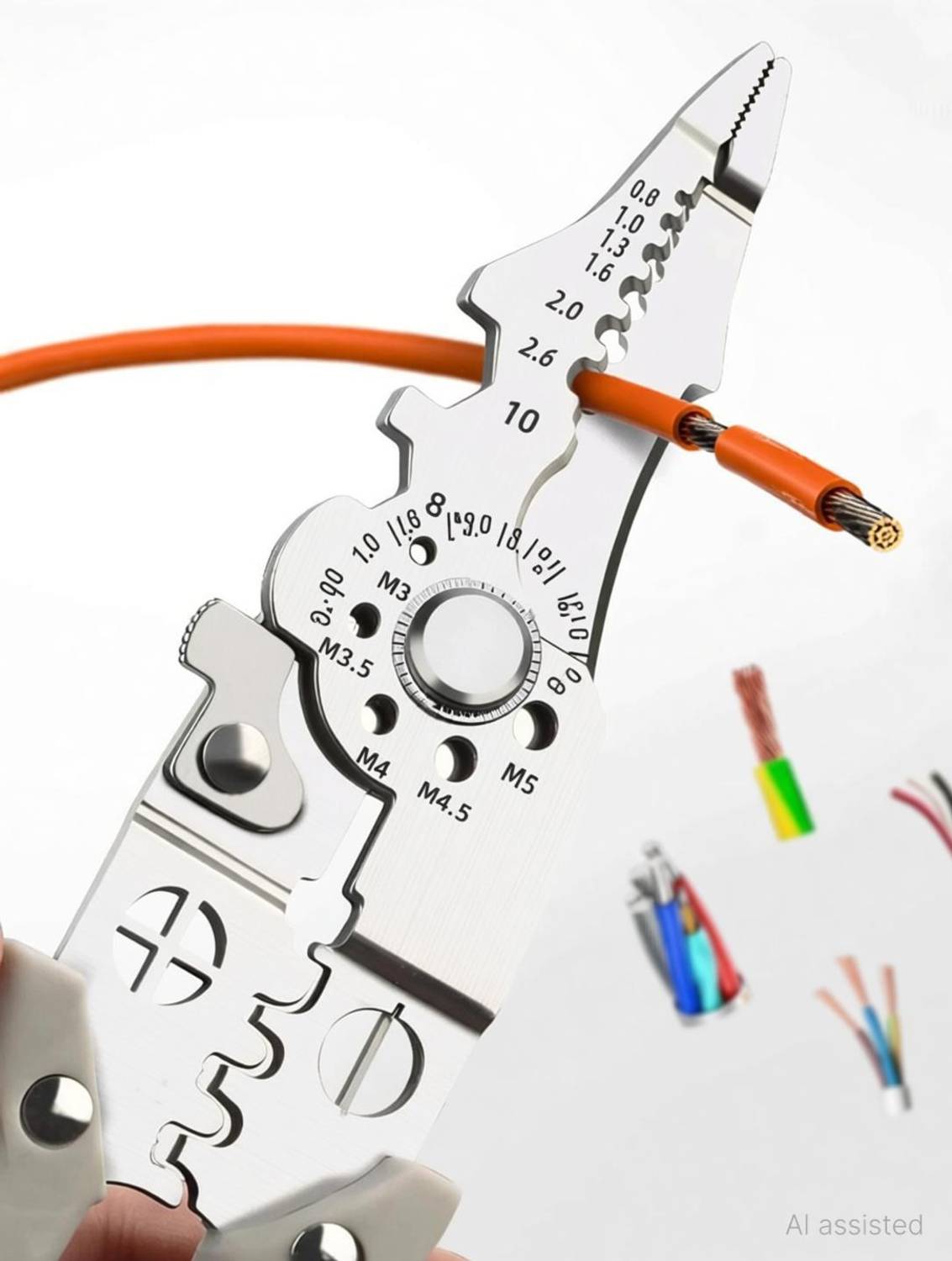 AORDEY Electricians 6-in-1 Multifunctional Wire and Cable Stripping Stripper and Pliers Tools For Wire Cutter