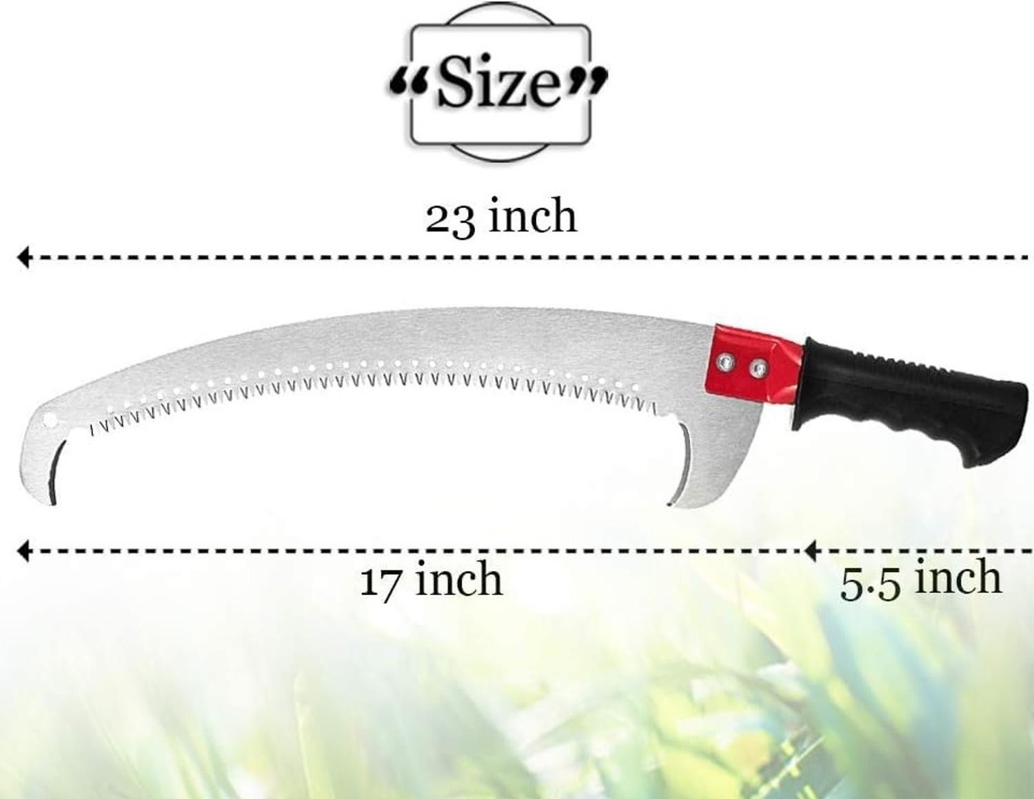 Image of LRYDUK HV QUALITY TREE-PRUNER-GARDEN-SAW-HOOK-BLADE Curved Pruning Saw with Double Hook Wood Cutter