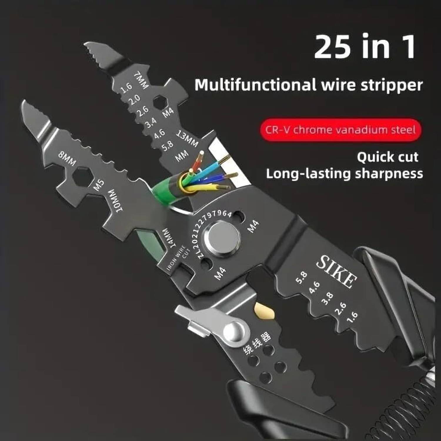 REVATAKG 25-in-1 Multifunctional Wire Stripper and Cutter Pliers, 8 - Image 2