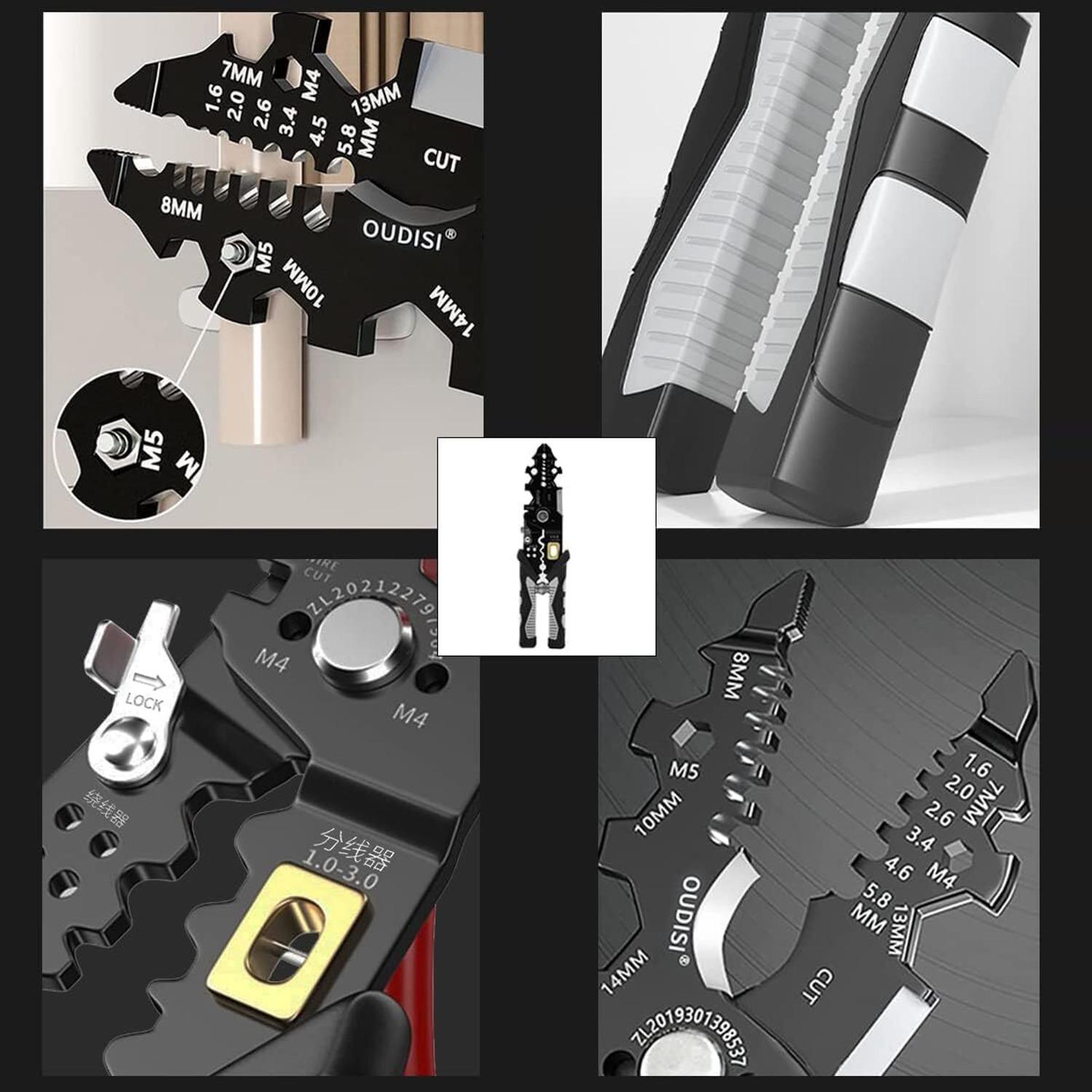 Image of REVATAKG Wire Stripper and Cutter Pliers Tools For Electricians 25-in-1 Multifunctional Wire and Cable Stripping, Cutting, Winding, Crimping Precision Wire Cutter