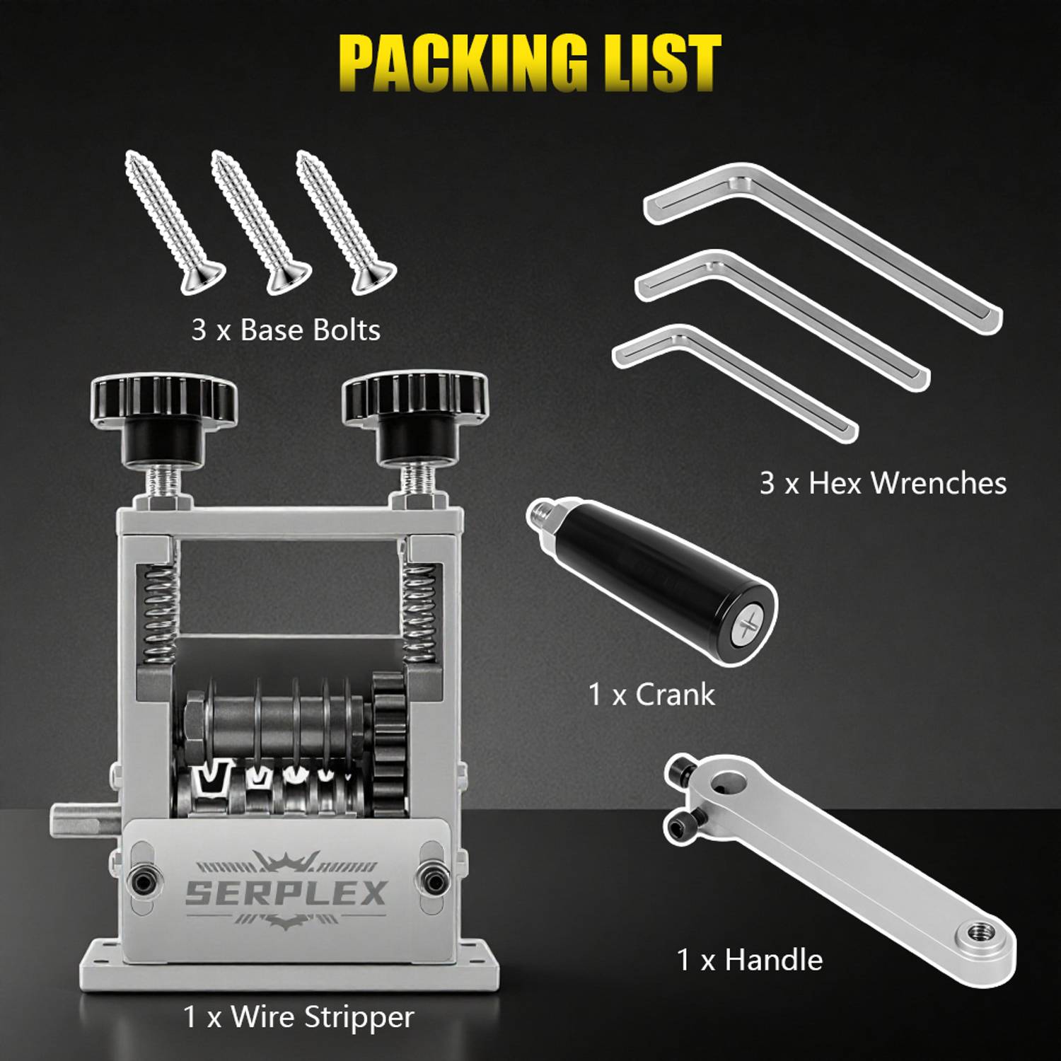 HASTHIP 6 in 1 Manual Wire Stripper with Hand Crank - Image 4