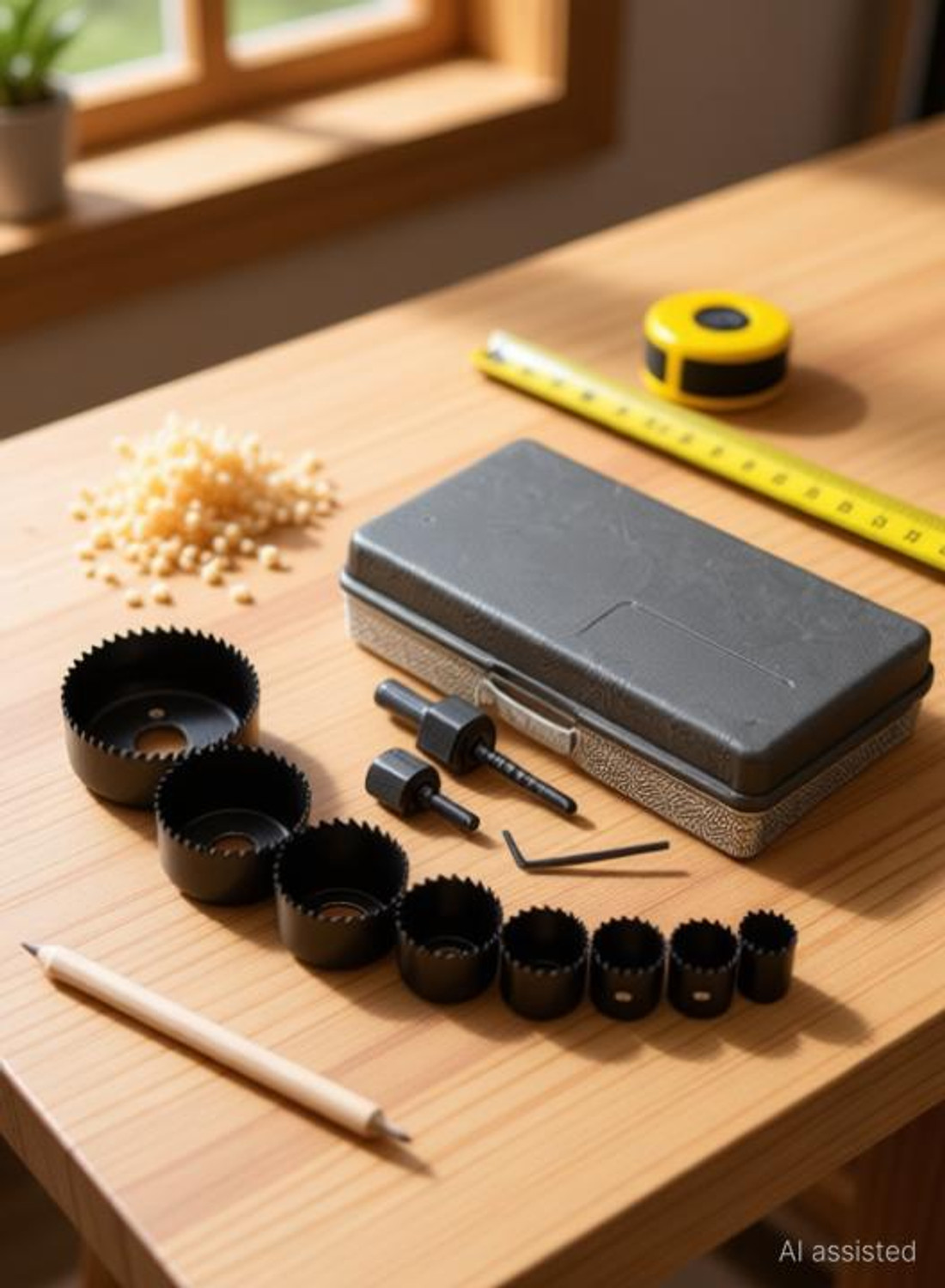 Image of KVA Good Quality 11pcs Woodworking Hole Saw Drill Bit Kit 3 /4 inch to 2 1 /2 inch Drilling Tool Wood Thin Alloy Metal Cutter Core Drill Bits Wood Cutter Wood Cutter