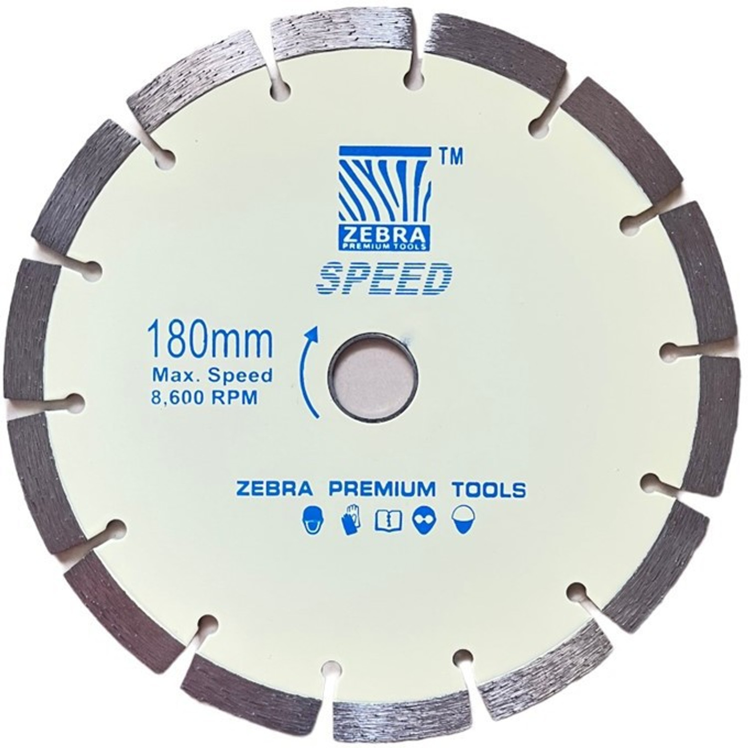 Image of Zebra Premium Tools Z-MD07 Diamond Cutting Blade 7 Inch 180MM 8600RPM Marble Cutter Nut Cutter