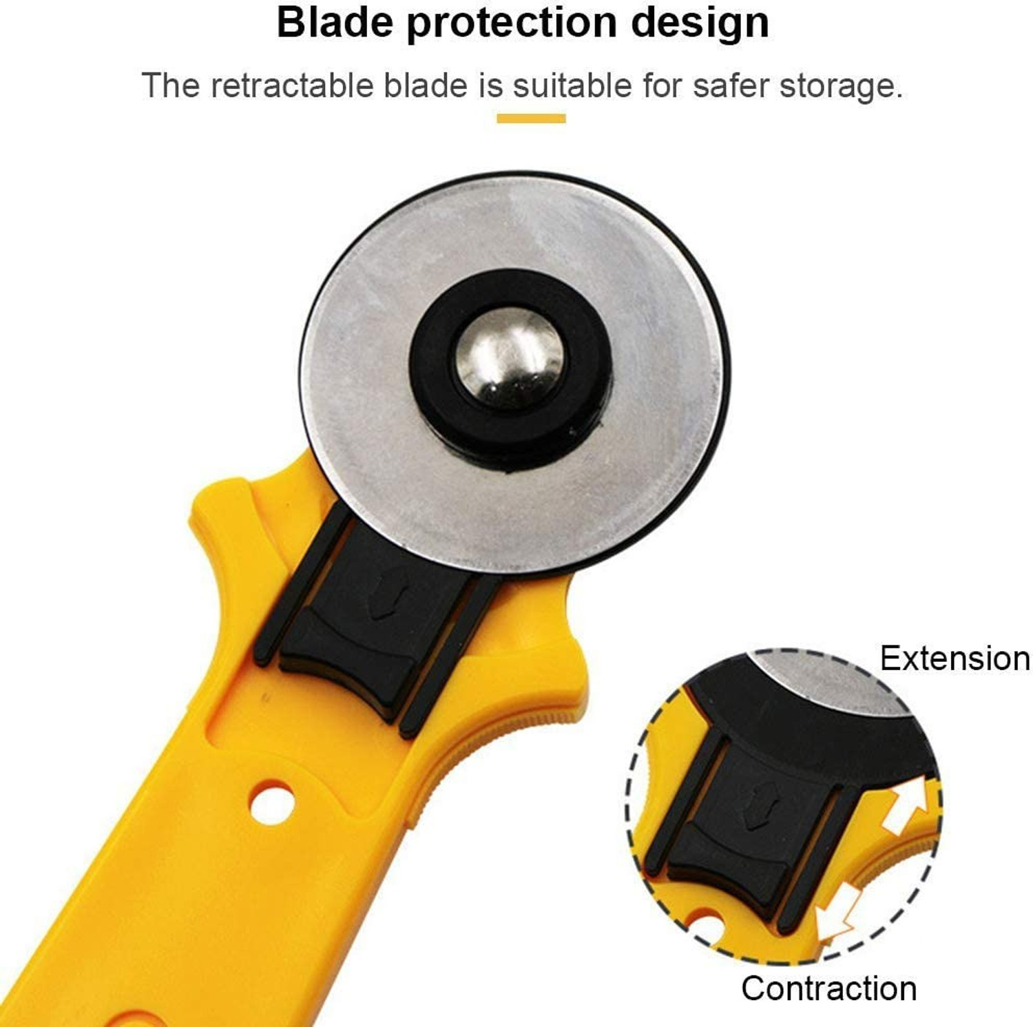 Image of Kandle Straight Handle Rotary Cutter Rotary 28mm Fabric Cutter Rotary Tool Nipper