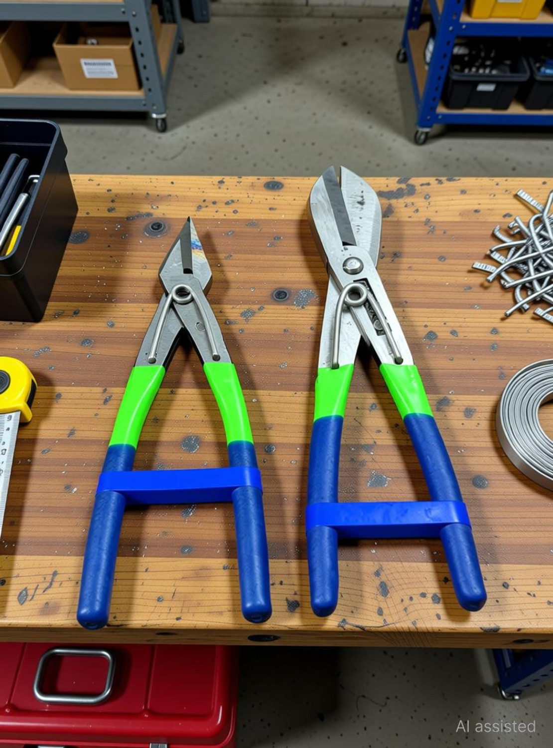 Image of Paradise Tools India EIF-08 Katiya Heavy Wire Cutter /Metal Cutter /Sheet Cutter 8-inch with Wire Cutter 7-inch (2-Pcs. Combo) Metal Cutter