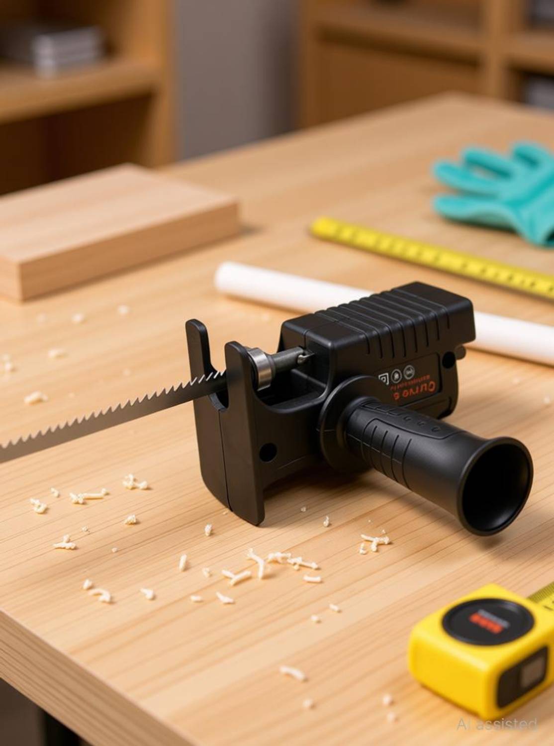 Portable Reciprocating Saw Adapter Kit – Electric Drill Attachment With 9 Blades, Adjustable Cutting Depth & Angle