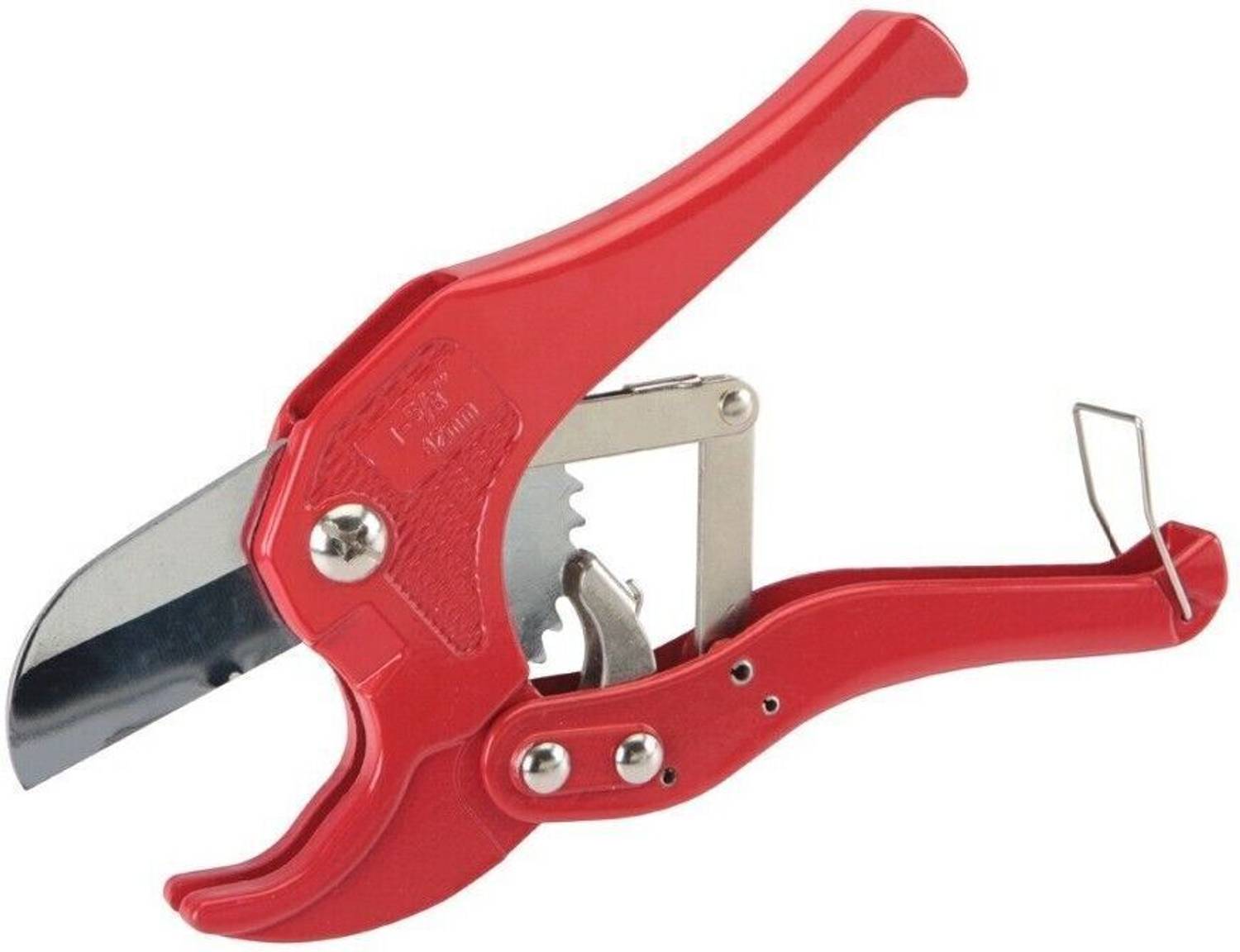 atozshop11 42mm Ratchet PVC Plastic Tube Pipe Cutter Cutting Plier Plumbing Plumber 42 mm Pipe Cut PVC Pipe Cutter 42 mm Efficiently Cuts PVC and Rubber Pipe Cutter