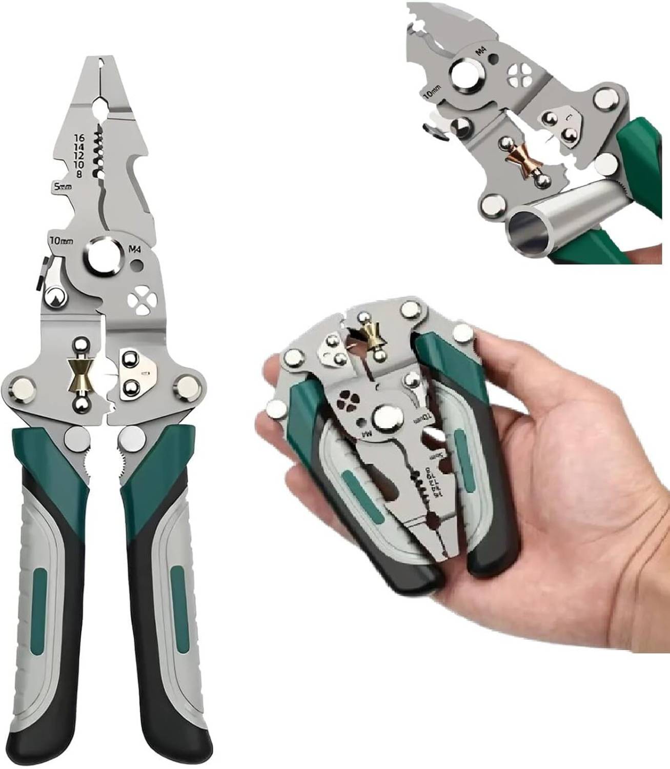 ASRYD 9-in-1 Multifunction Wire Stripper and Cutter Plier Heavy Duty Wire Wire Cutter