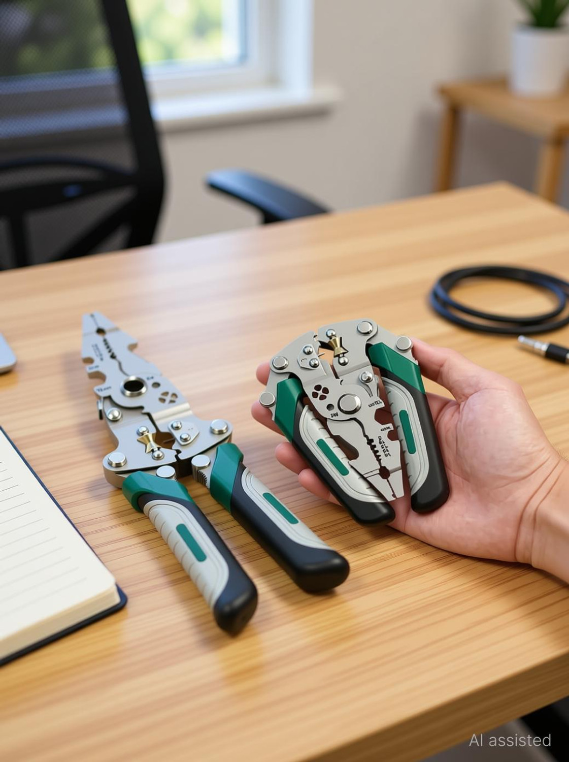 Image of Zwhites 7 in 1Electric Cable Stripping Cutting Cable Stripper and Crimping Wire Cutter