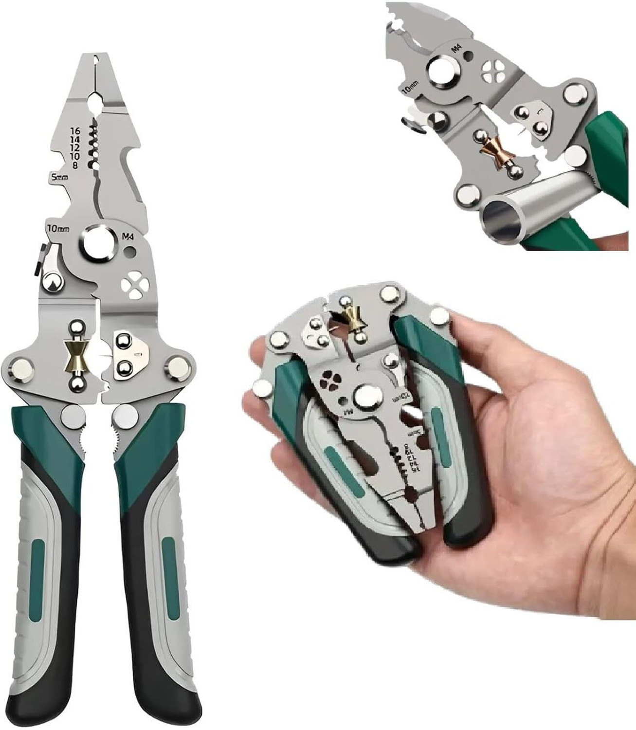 Image of Zwhites 7 in 1Electric Cable Stripping Cutting Cable Stripper and Crimping Wire Cutter