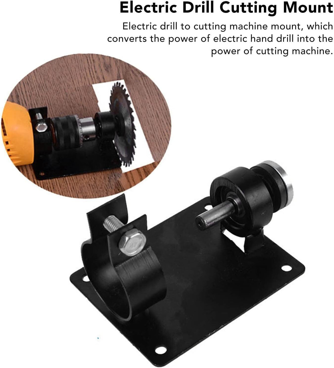 Image of AASONS Bracket Drilling Machine Base Set, Woodworking With 5 Wheels Wood Cutter