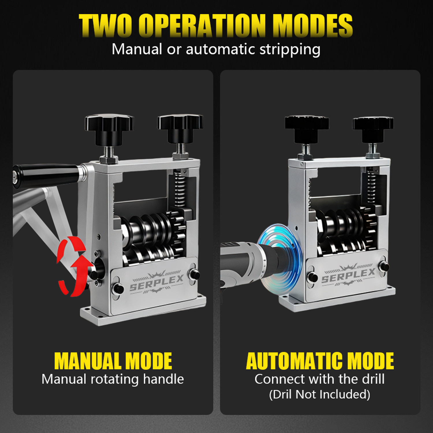Image of HASTHIP Multi Cable Stripping Tool 6 in 1 Manual Wire Stripper Multi Cable Stripping Tool with Hand Crank 6 in 1 Manual Wire Stripping Device Wire Cutter