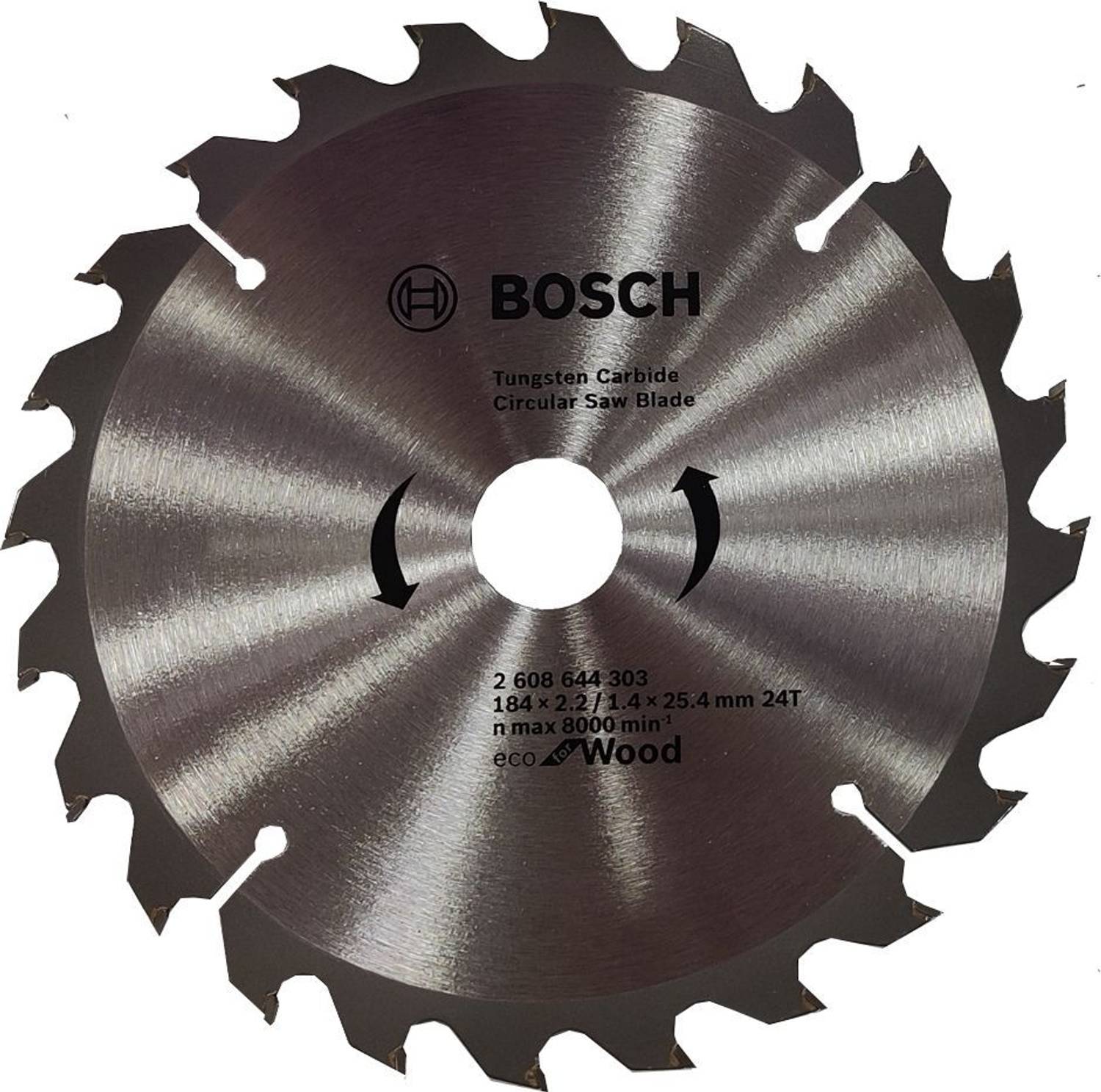 BOSCH TCT 7 Inch x24T ( 184x2.2/1.4x25.4mmx24T) -Pack of 2 pieces Eco for wood Wood Cutter