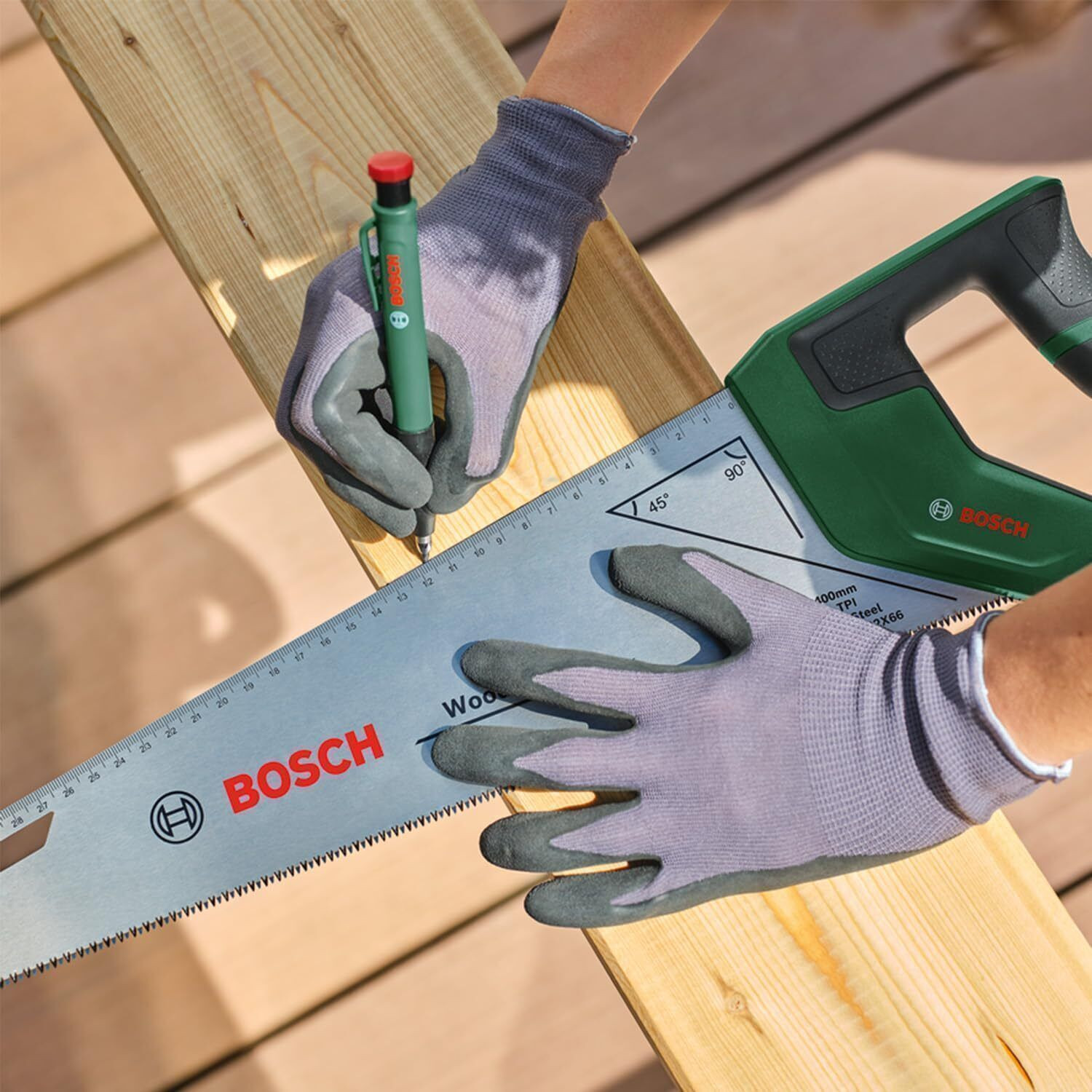 Image of BOSCH Handsaw 400mm Length for General Cutting, Durable and Sharp Blade Wood Cutter