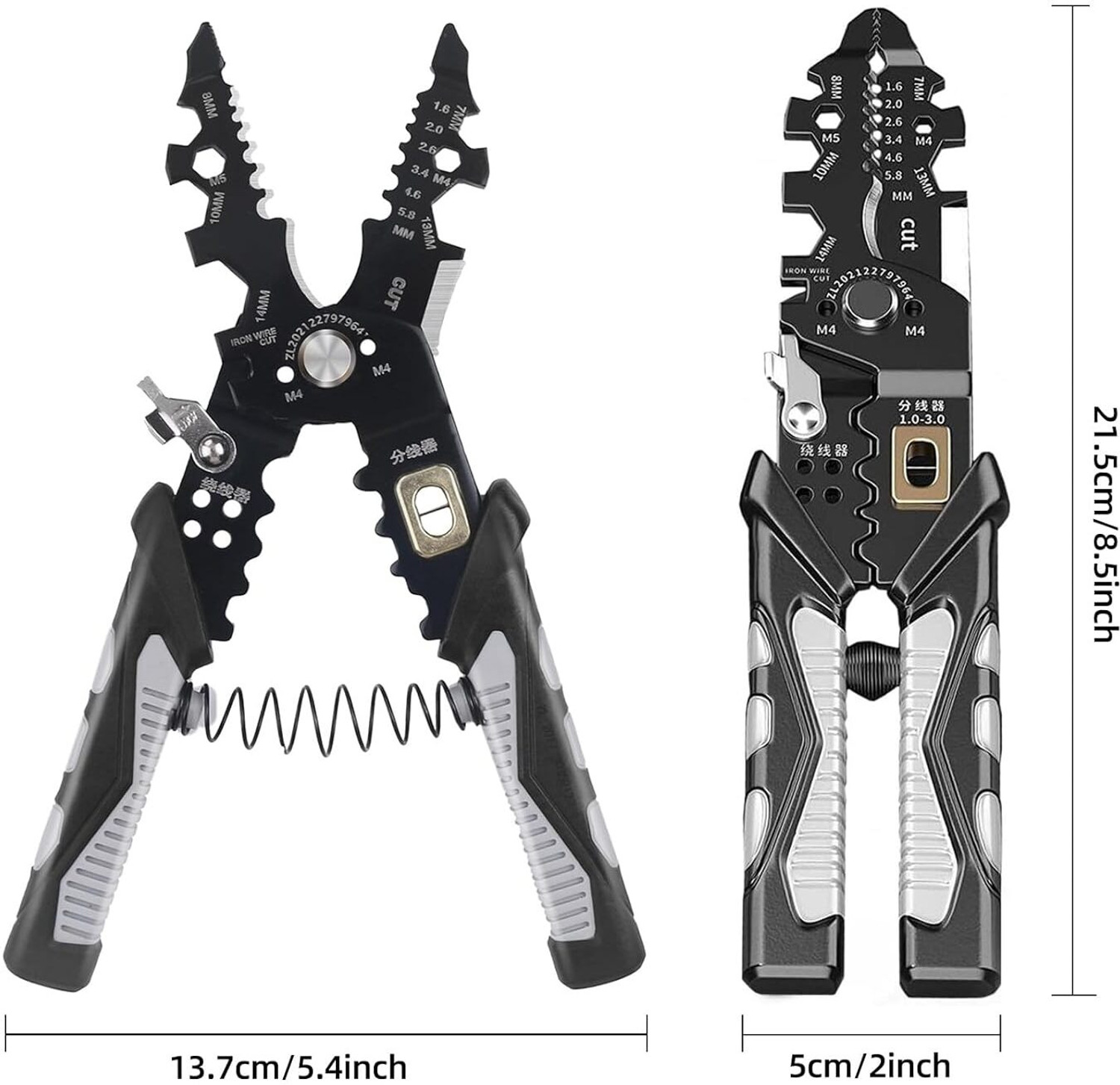 Image of OKASTA 25-in-1 Wire Cutter Stripper 25-in-1 Wire Cutter, Multifunctional Wire Cutting Tool Wire Cutter