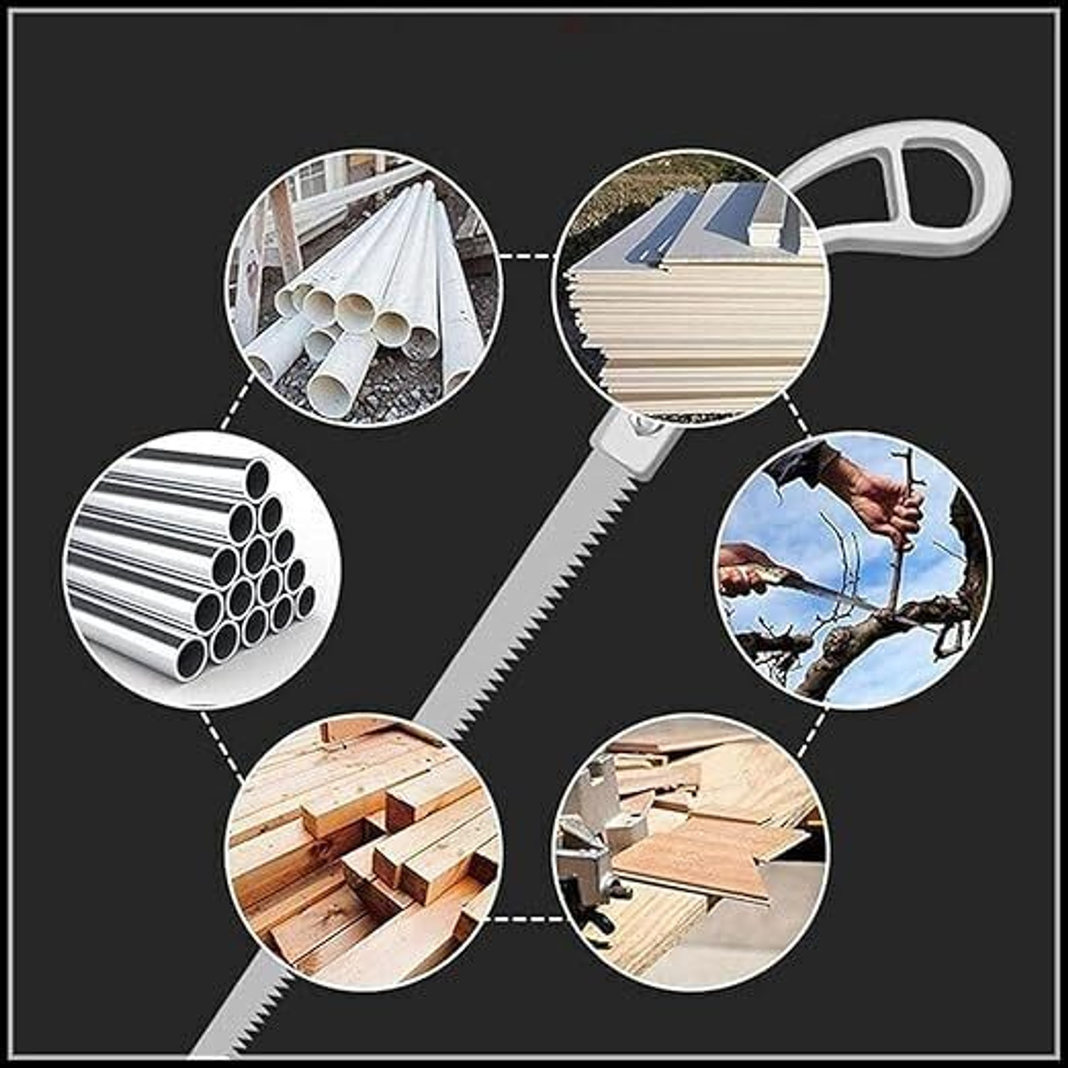 Image of Elpenor Portable Blade Hand Saw | Cutting Wood, Pvc, suitable for Camping Gardening Hand Tool Kit