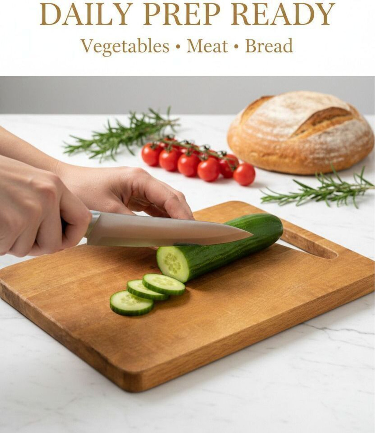 Image of BASKBY Mango wood chopping board /cutting board wood / Reversible chopping board /22x32cm Wooden Cutting Board