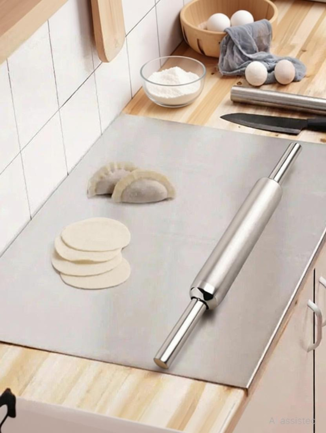 Image of anjil 35cm x 31cm Heavy Stainless Steel Chopping Board For Kitchen Use Stainless Steel Cutting Board
