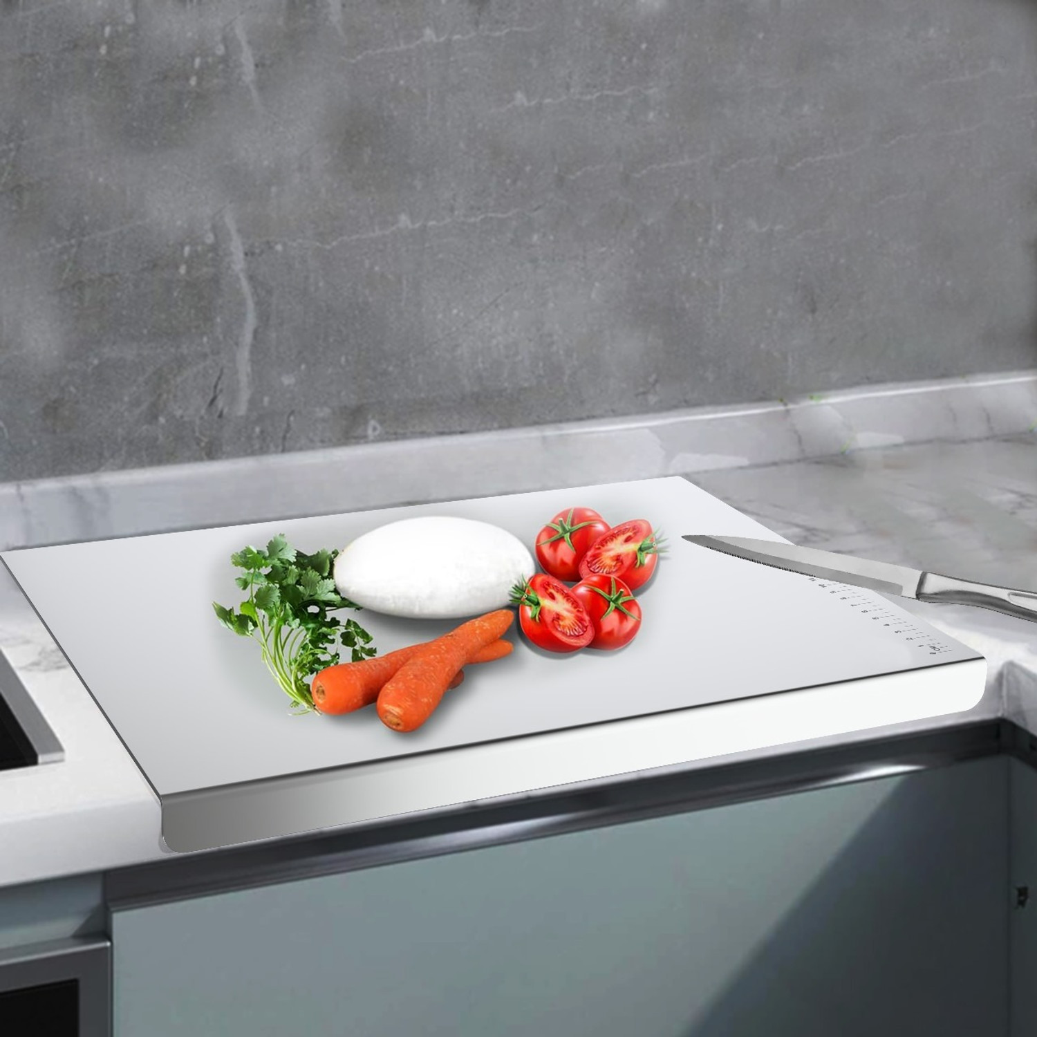 Image of Antico Stainless Steel cutiing Board, Chopping Board For Vegetable, Meat, Mutton etc. Stainless Steel Cutting Board