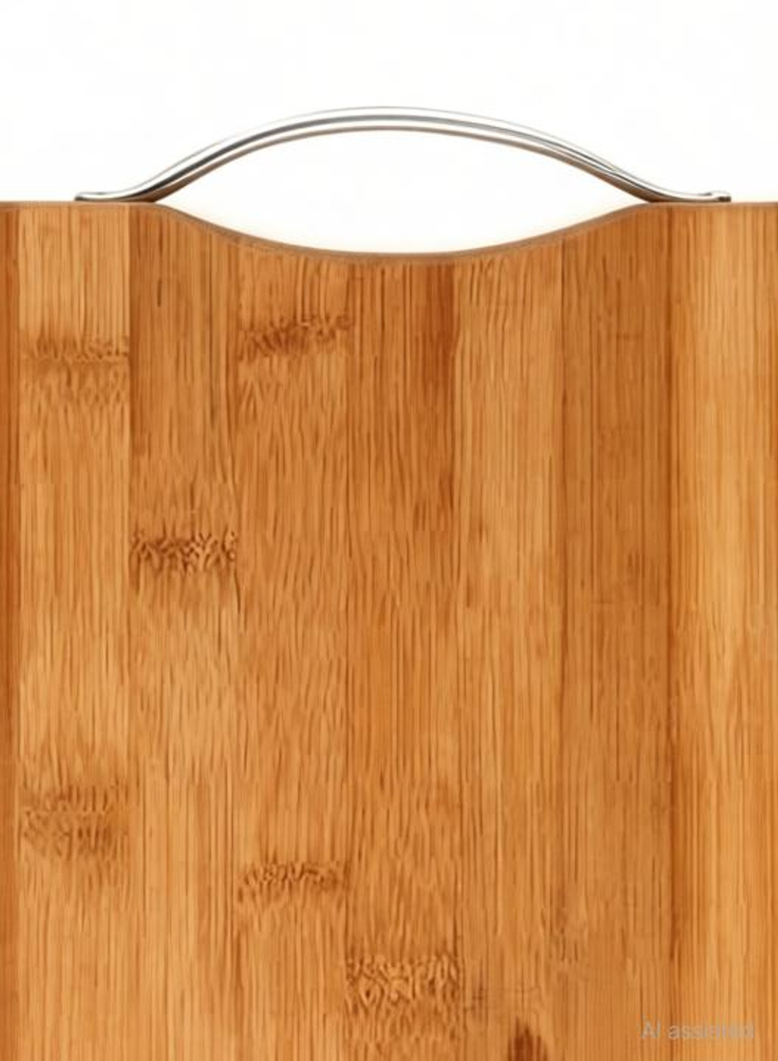 Image of HOMNIX Bamboo Wooden Chopping Board with Metal Handle for Kitchen Vegetable Fruit Bamboo Cutting Board
