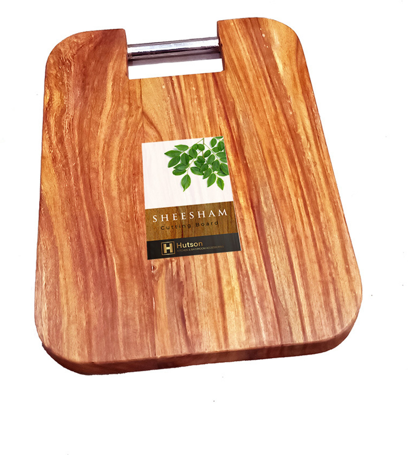 Image of Hutson Premium Quality Sheesham Wood Oval Chopping Board - 10 inch x 15 inch Wooden Cutting Board