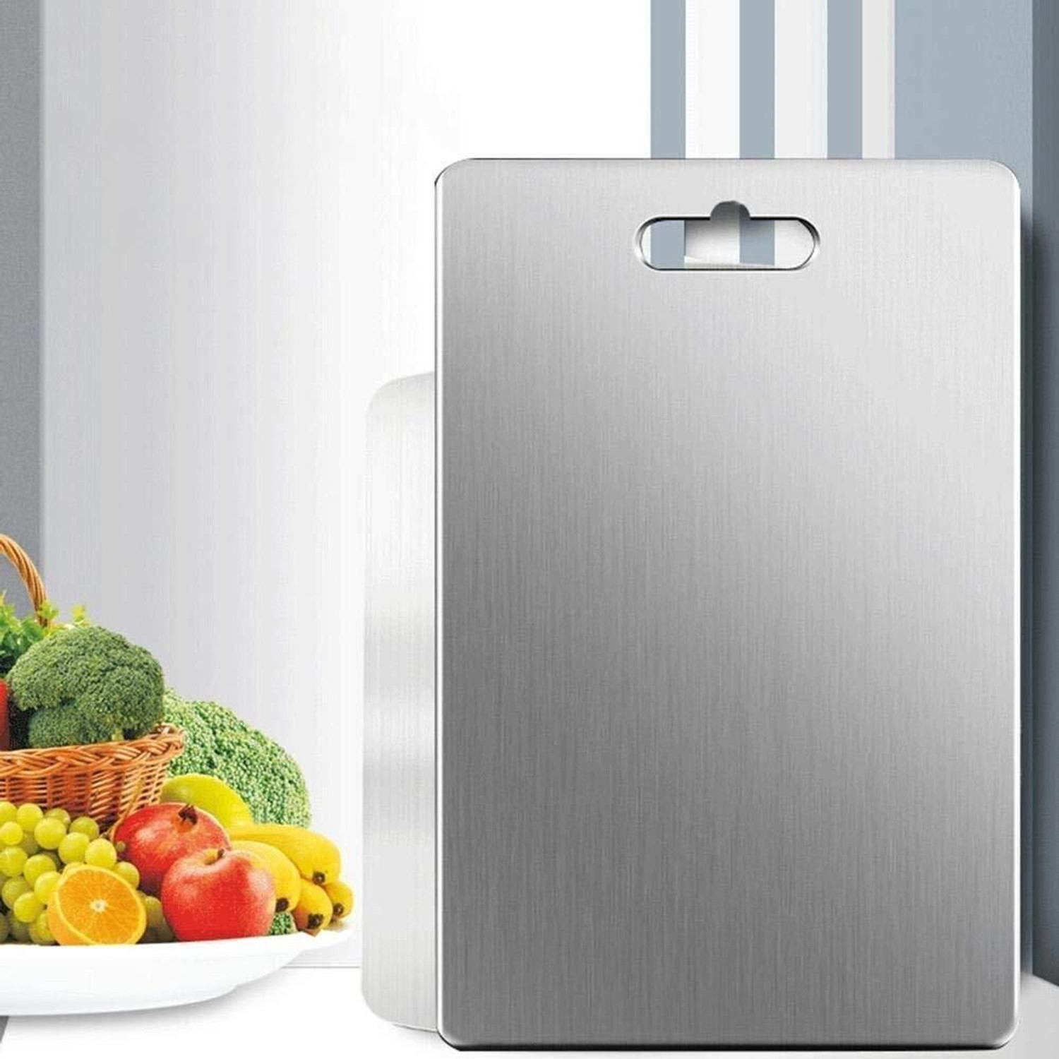 Image of STROGAL Choping Bord steel choping bord 31 x 21 CM Stainless Steel Cutting Board