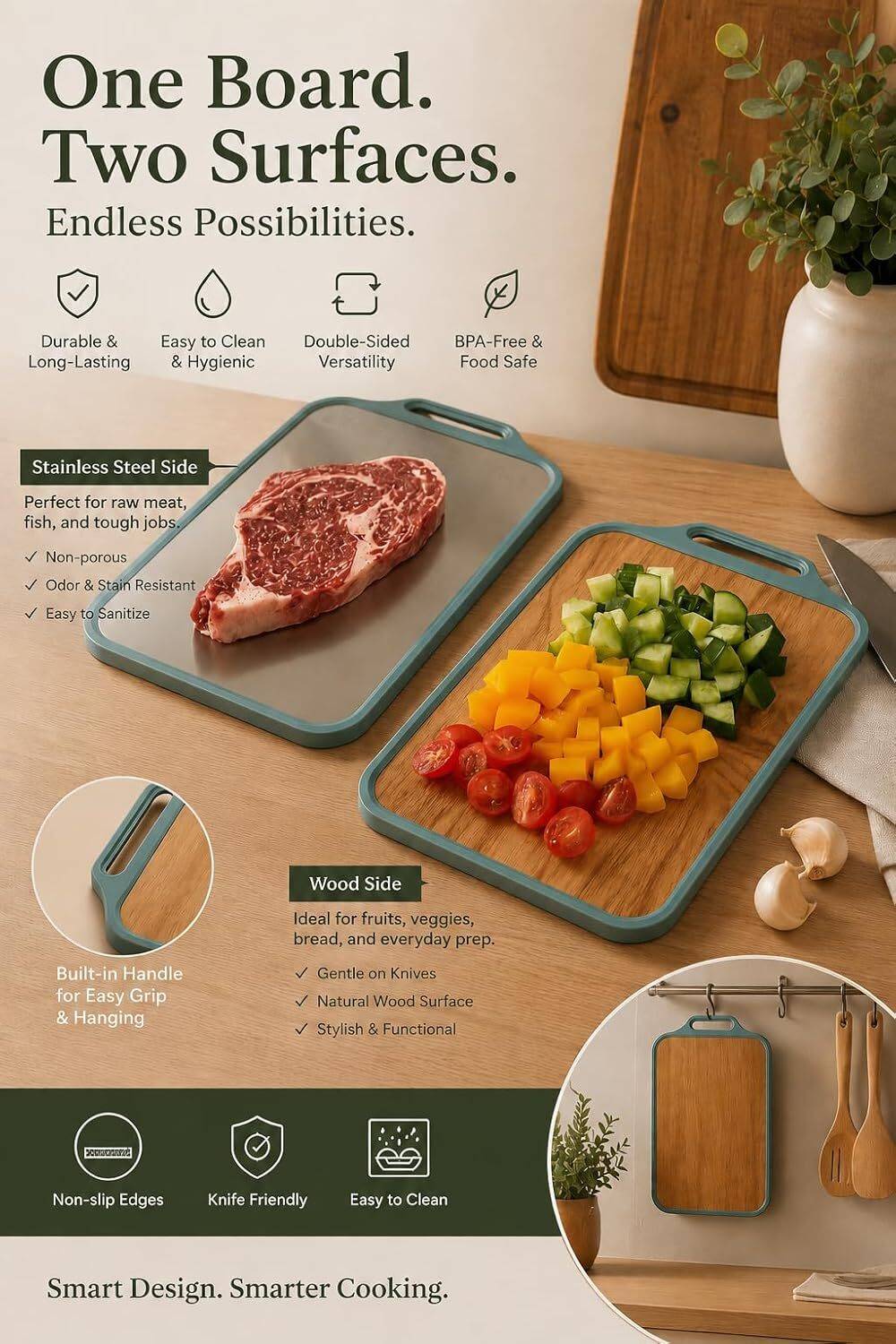 Flipkart SmartBuy Double Side Chopping Board - Image 3