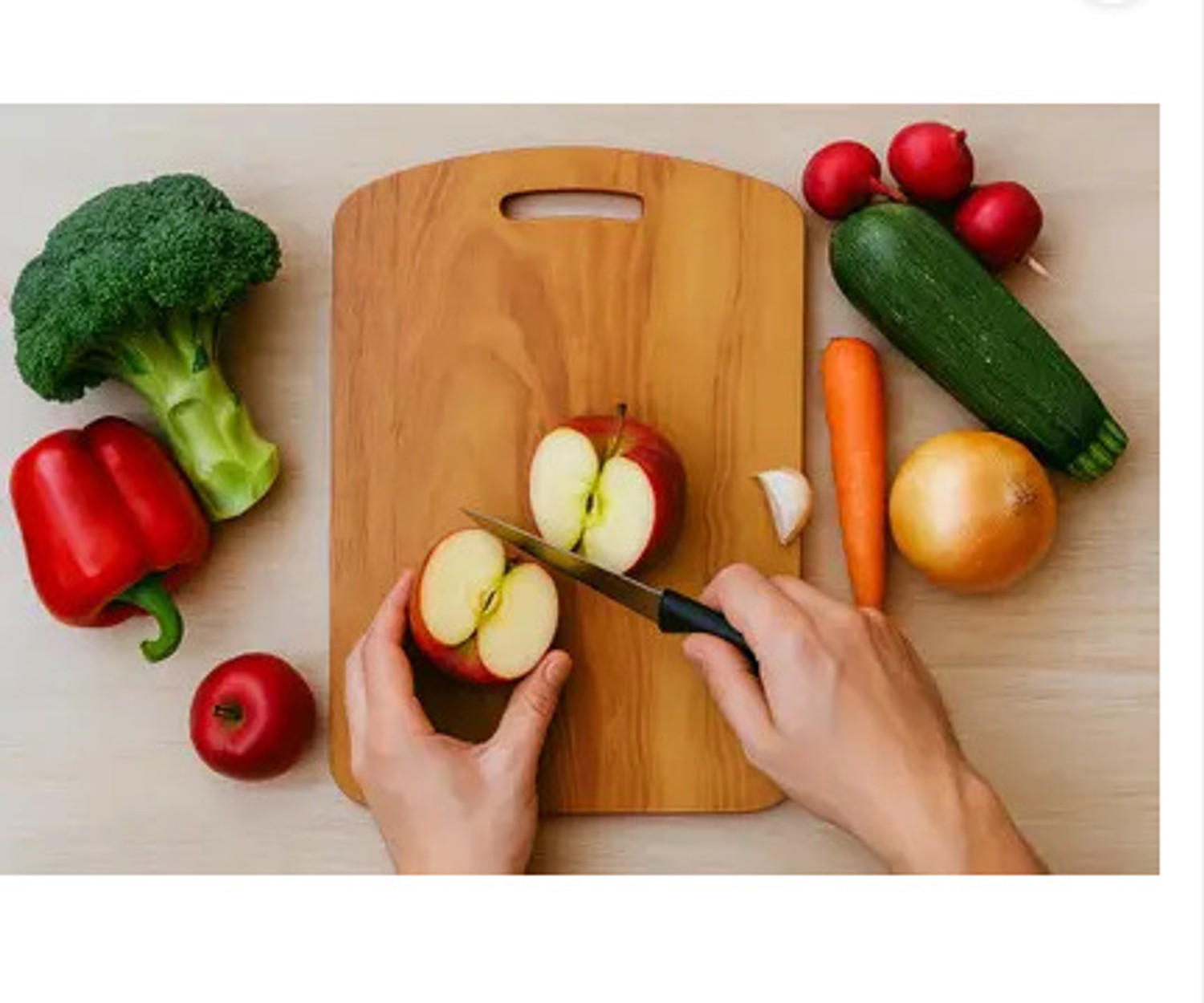 Image of Patel Natural Wooden Vegetable, Fruits, Meat, Cheese and Serving Tray Wooden Cutting Board
