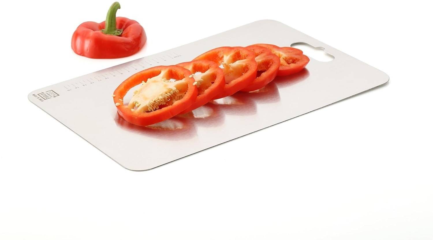 SAT SUN ENTERPRISE Stainless Steel Chopping Board for Kitchen Chopping Cutting Board (31X21CM) Stainless Steel Cutting Board — Knives & Chopping Tools