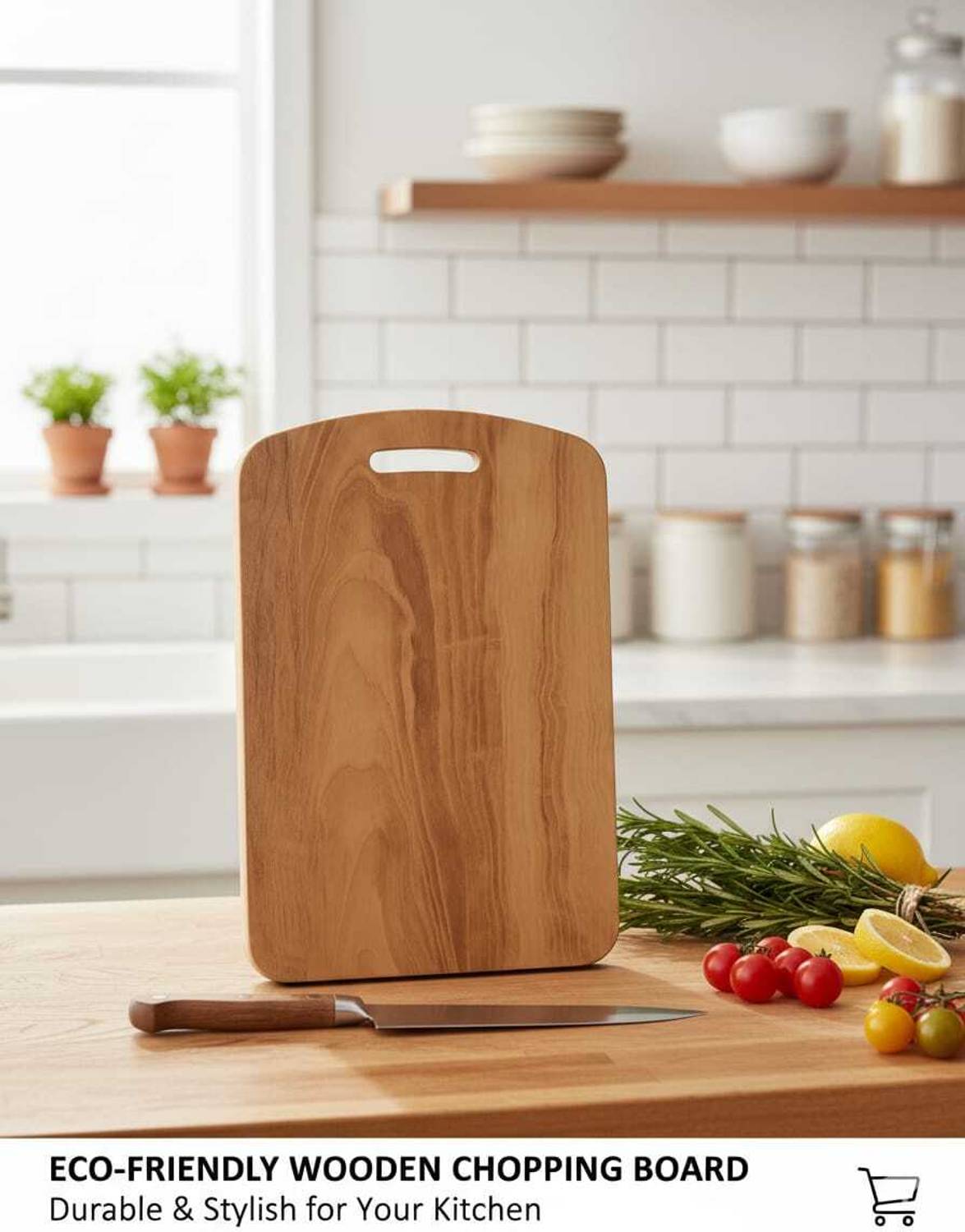Narniza Bamboo Wood Chopping Board Reliable Kitchen Tool for Heavy Chopping Wooden Cutting Board — Knives & Chopping Tools