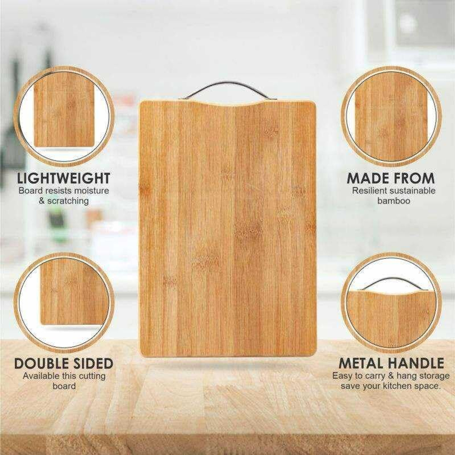 Image of NTR Bamboo Cutting Board Wooden Cutting Board