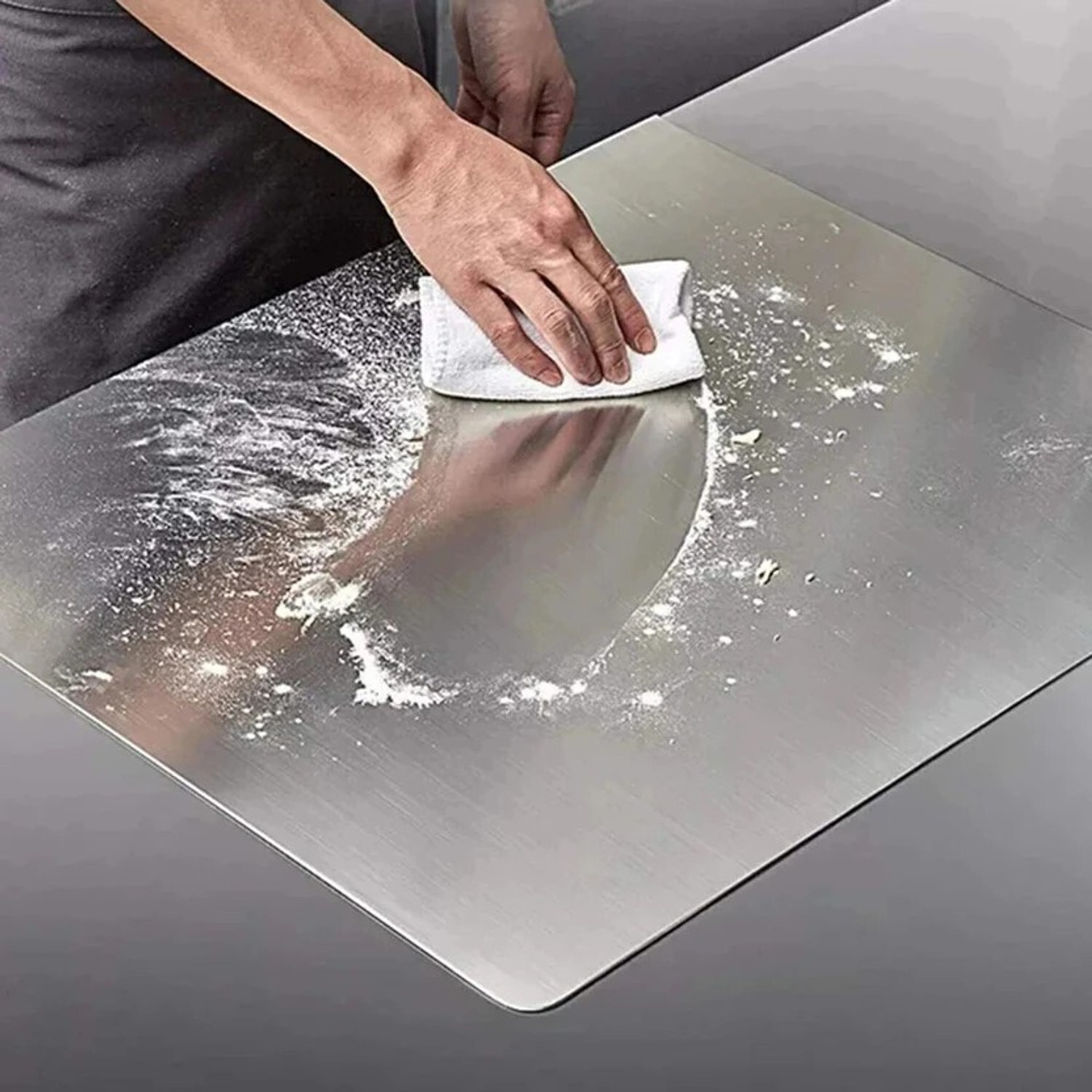 Image of NORVIUM Cutting Board for Kitchen-Vegetable and Fruit Cutter, Big Size (36 cm X 29 cm) Stainless Steel Cutting Board