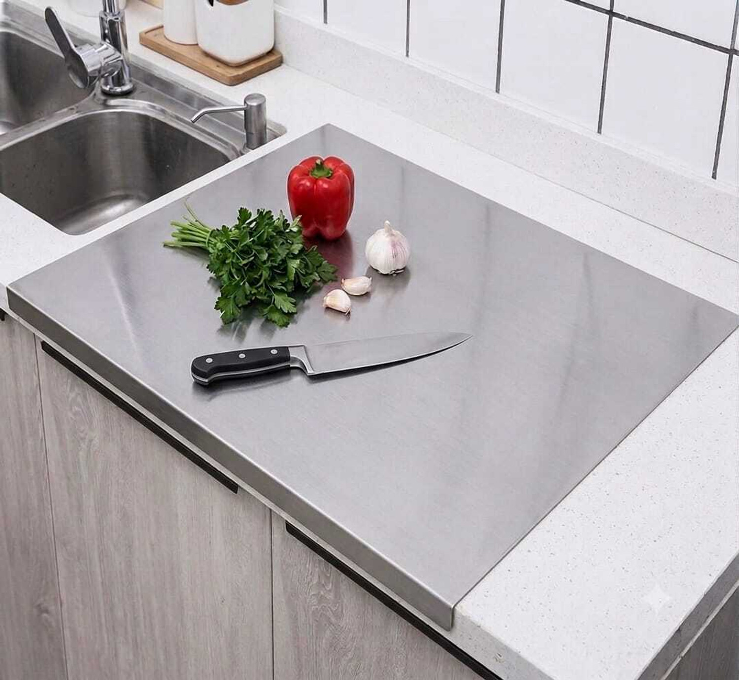 Echoix SS Chopping board 35x31 cm Stainless Steel Cutting Board