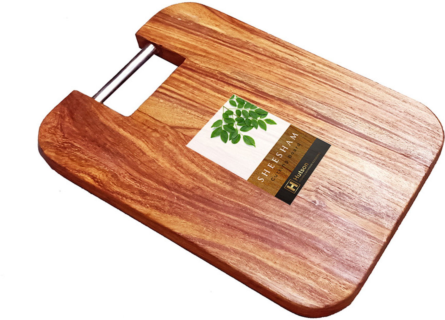 Image of Hutson Premium Quality Sheesham Wood Oval Chopping Board - 10 inch x 15 inch Wooden Cutting Board