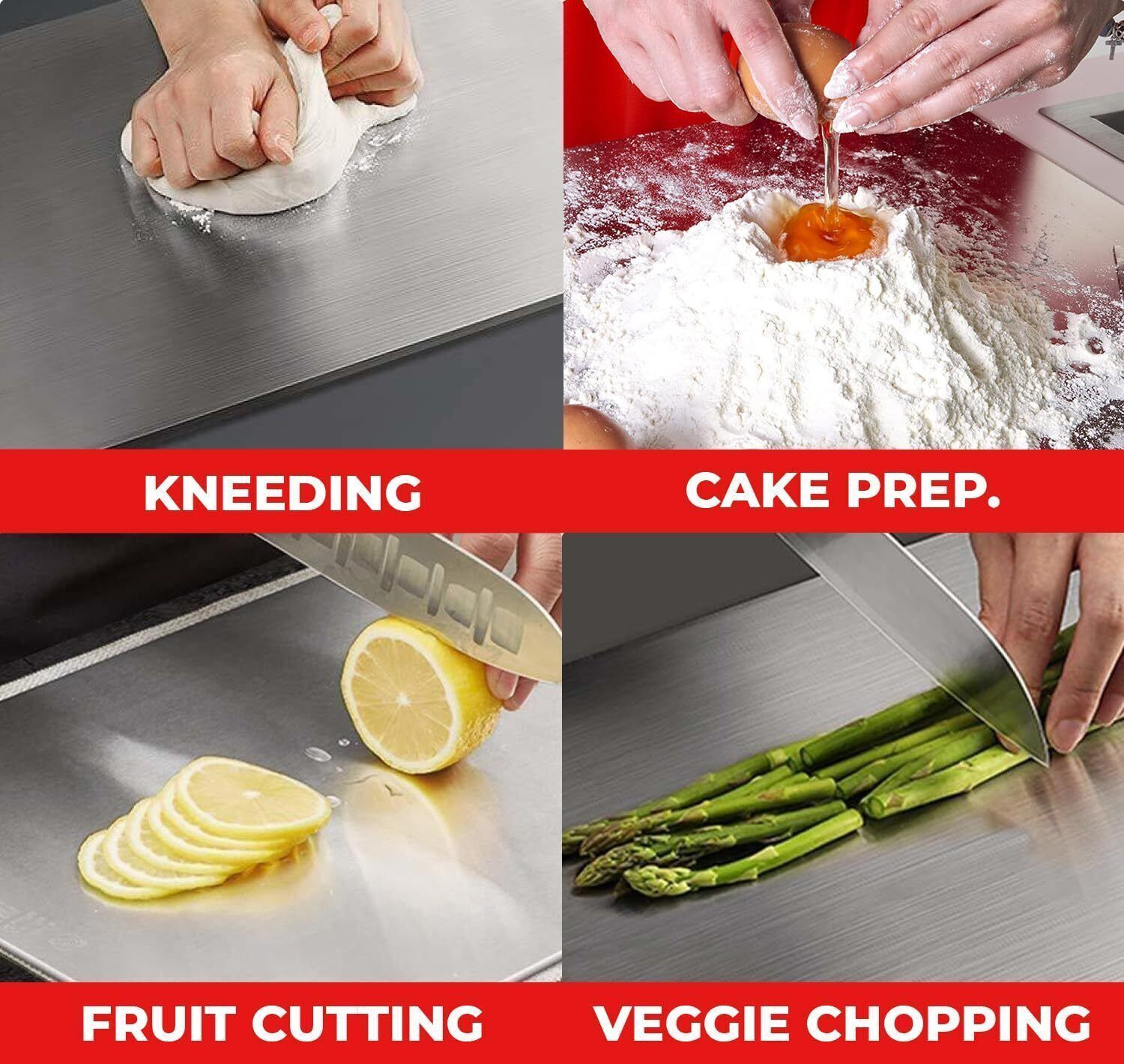 Image of STROGAL Choping Bord steel choping bord 31 x 21 CM Stainless Steel Cutting Board