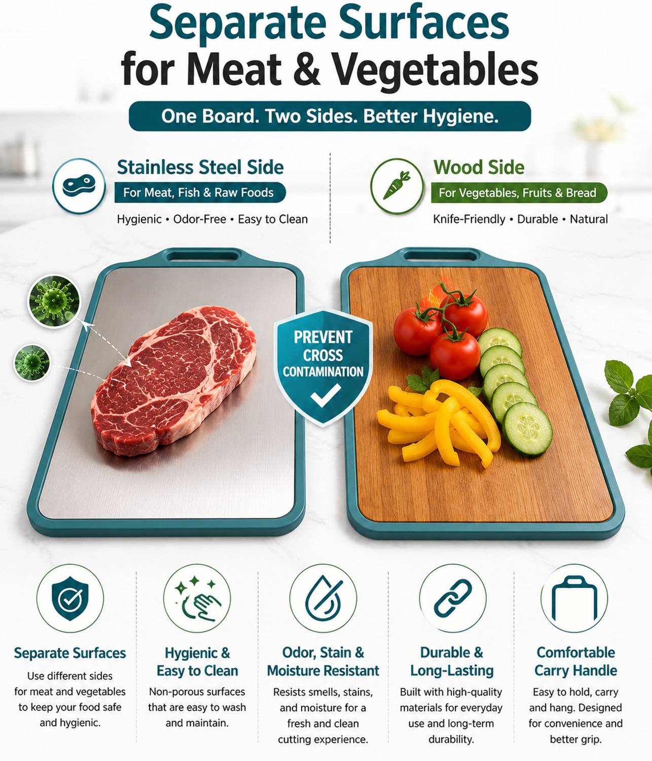Flipkart SmartBuy Double Side Chopping Board - Image 2