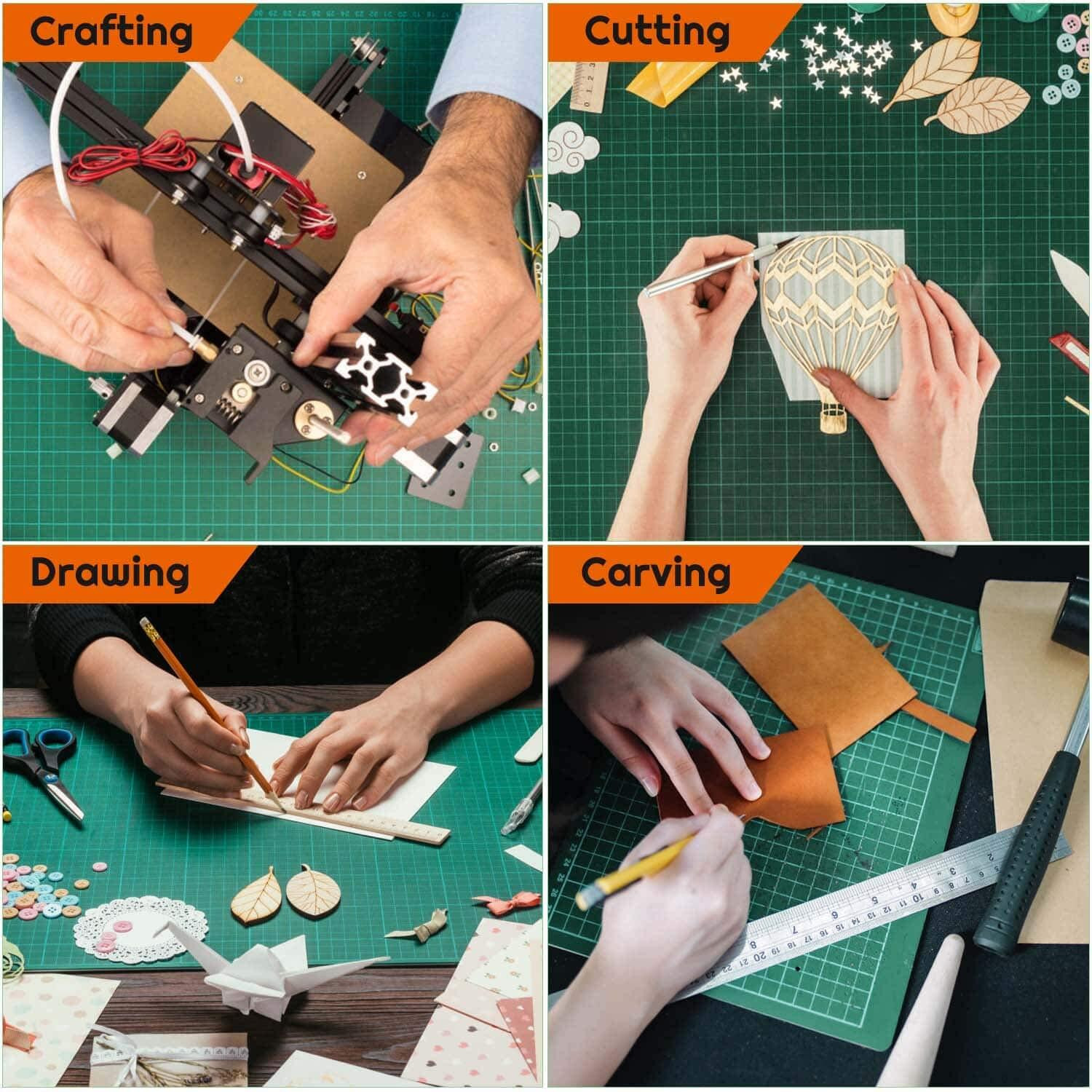Image of ART RANGER A3 Size Self Healing Cutting Mat Double Sided, Hobby Mat,Polyvinyl Chloride Cutting Mat