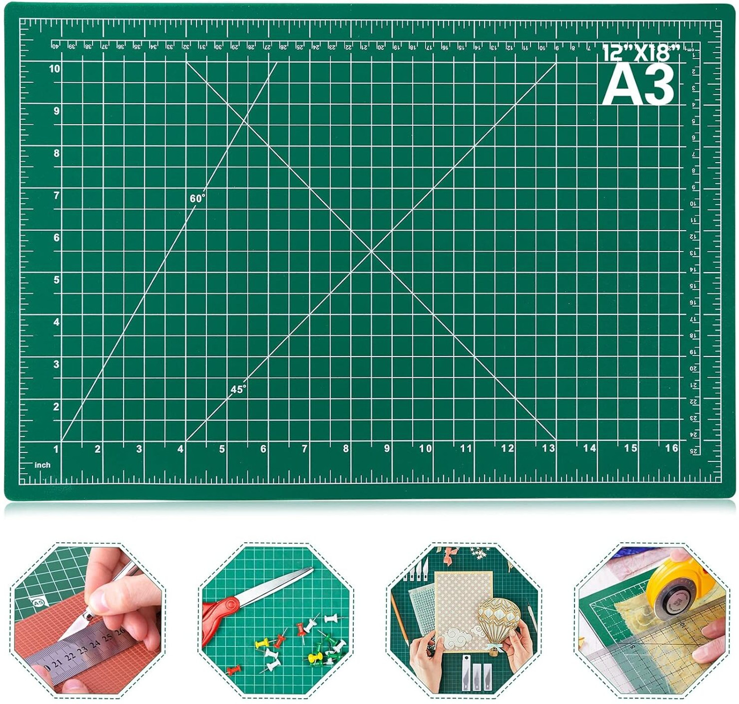 Image of ART RANGER A3 Size Self Healing Cutting Mat Double Sided, Hobby Mat,Polyvinyl Chloride Cutting Mat