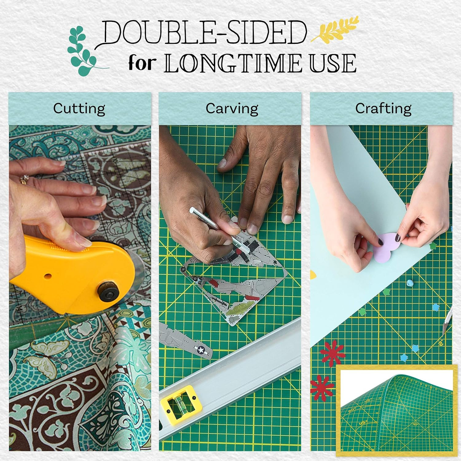 Image of KRYTONE A1 Cutting Mat for Sewing Double Sided Quilting Crafts Mat Cutting Mat