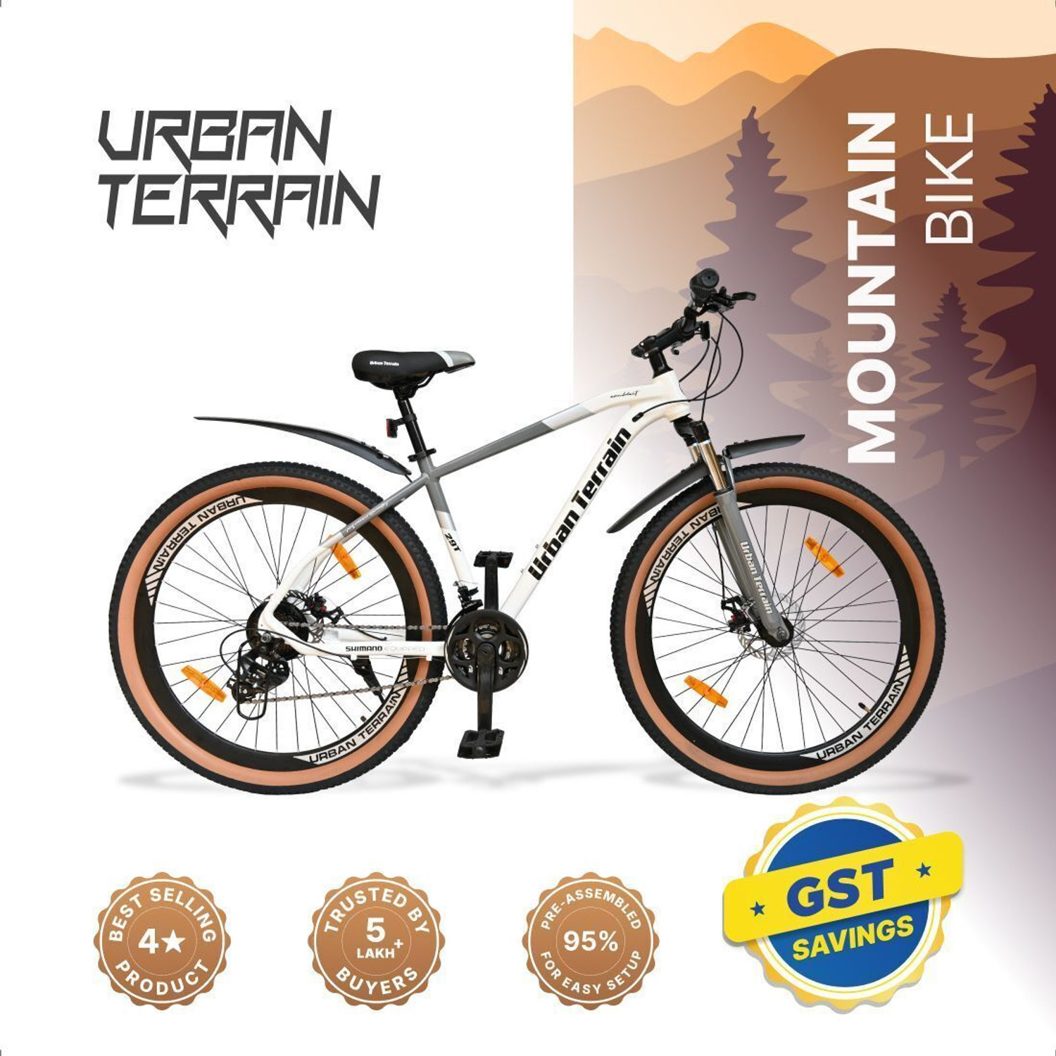 Image of Urban Terrain Aeroblast 29T Alloy MTB Cycles Shimano Geared for Men with Dual Disc Brake 29 T (inch) Road Cycle