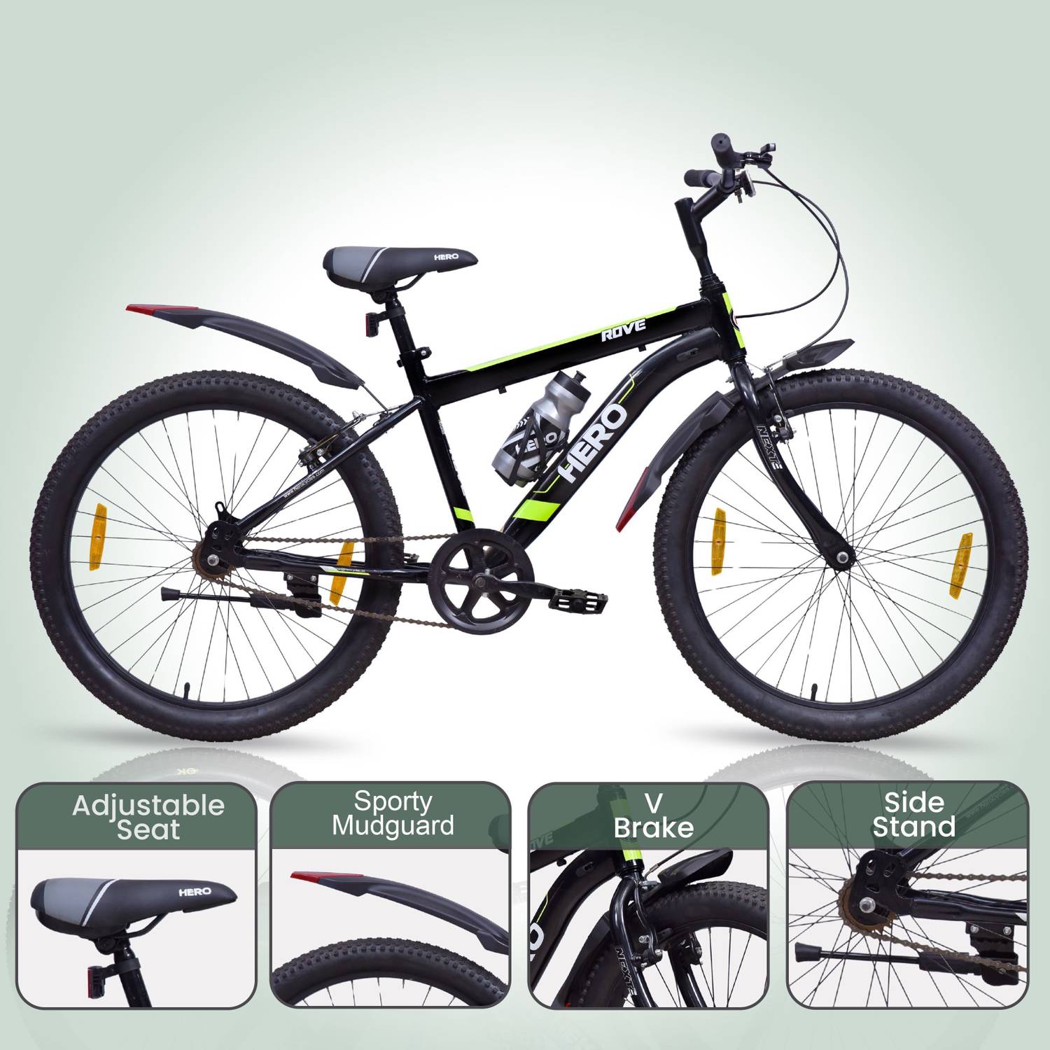 Hero Rove 24T Mountain Cycle, Black - Image 3