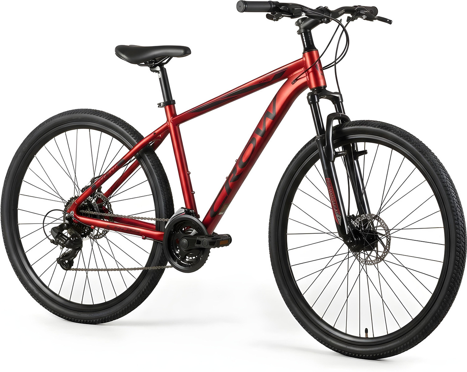 Image of Crow ROAD RUNNER 21 SPEED | 6061 ALLOY FRAME | SUSPENSION | 700C | Shimano Gears 700C T (inch) Hybrid Cycle /City Bike